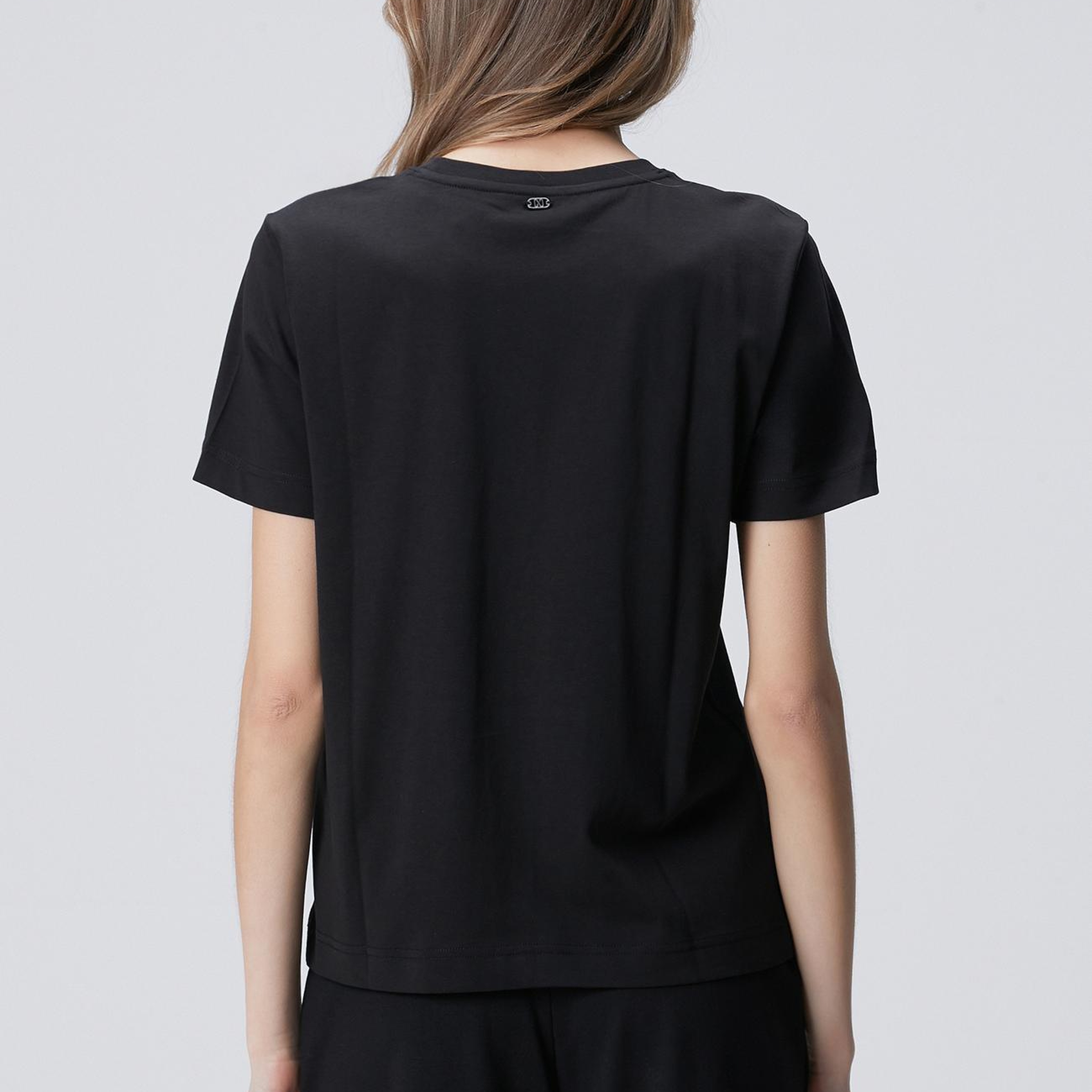 Network Kadın Siyah Basic T-shirt