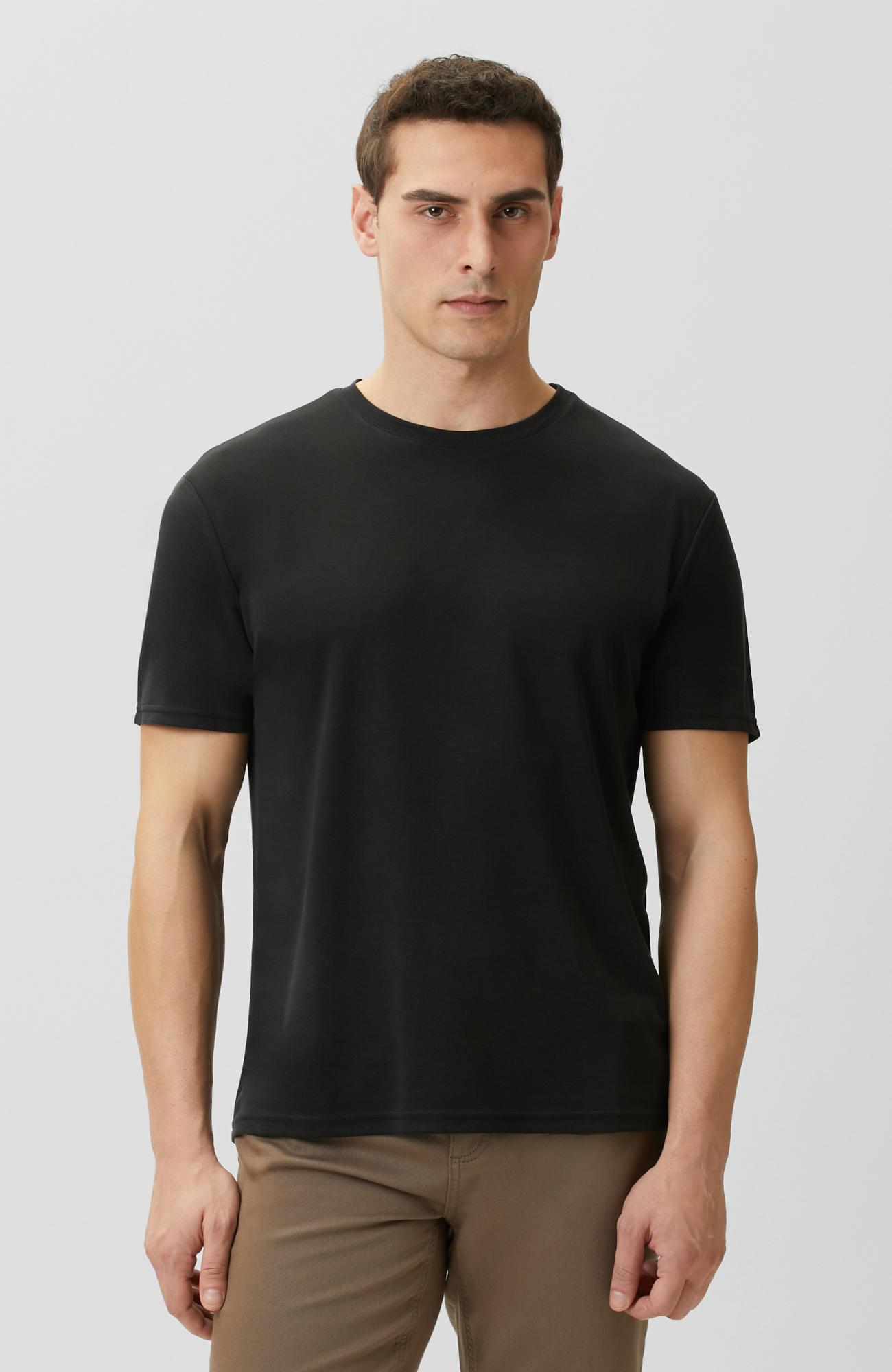Network Erkek Siyah Basic Pike T-shirt