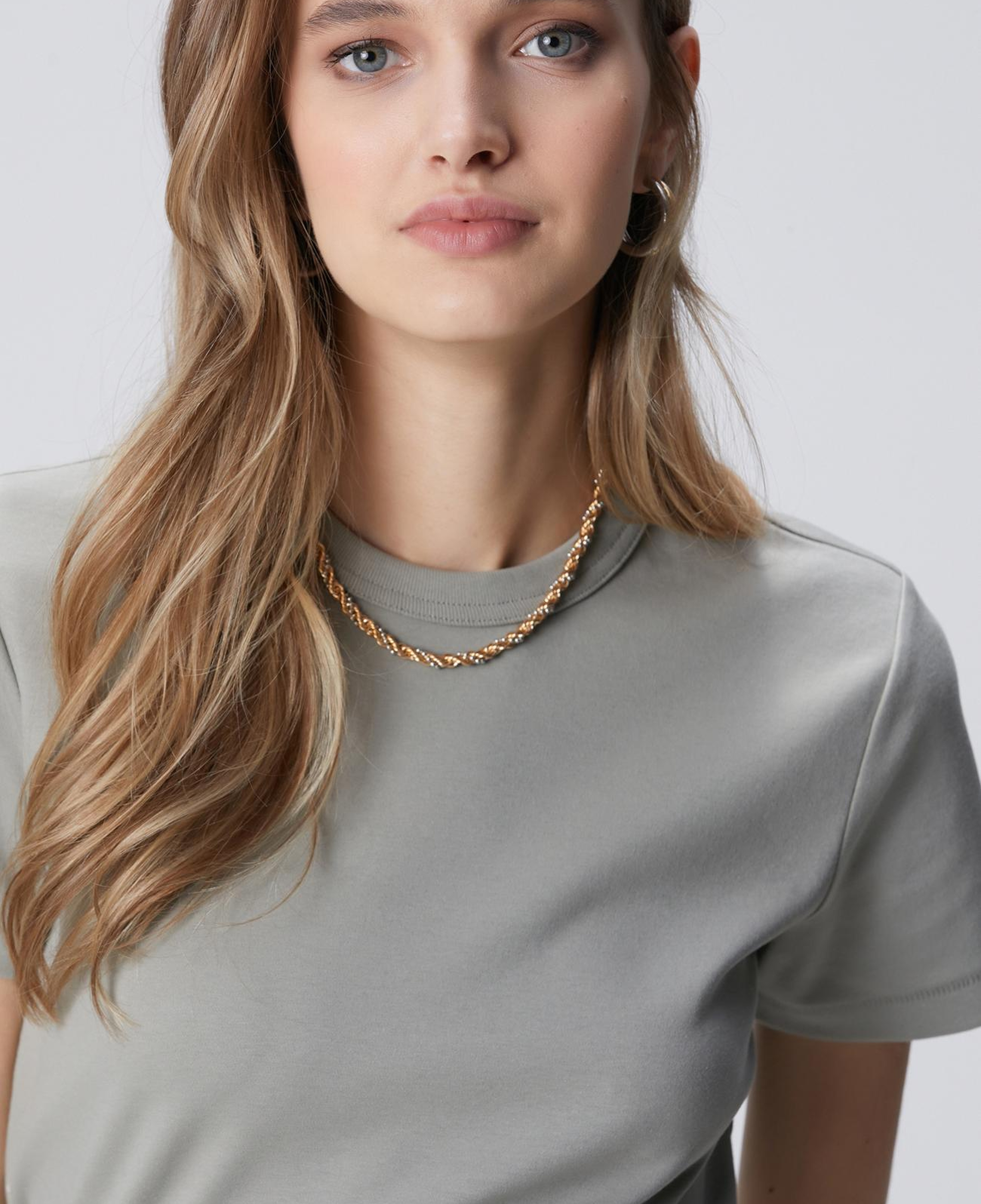 Network Kadın Açık Haki Basic T-shirt