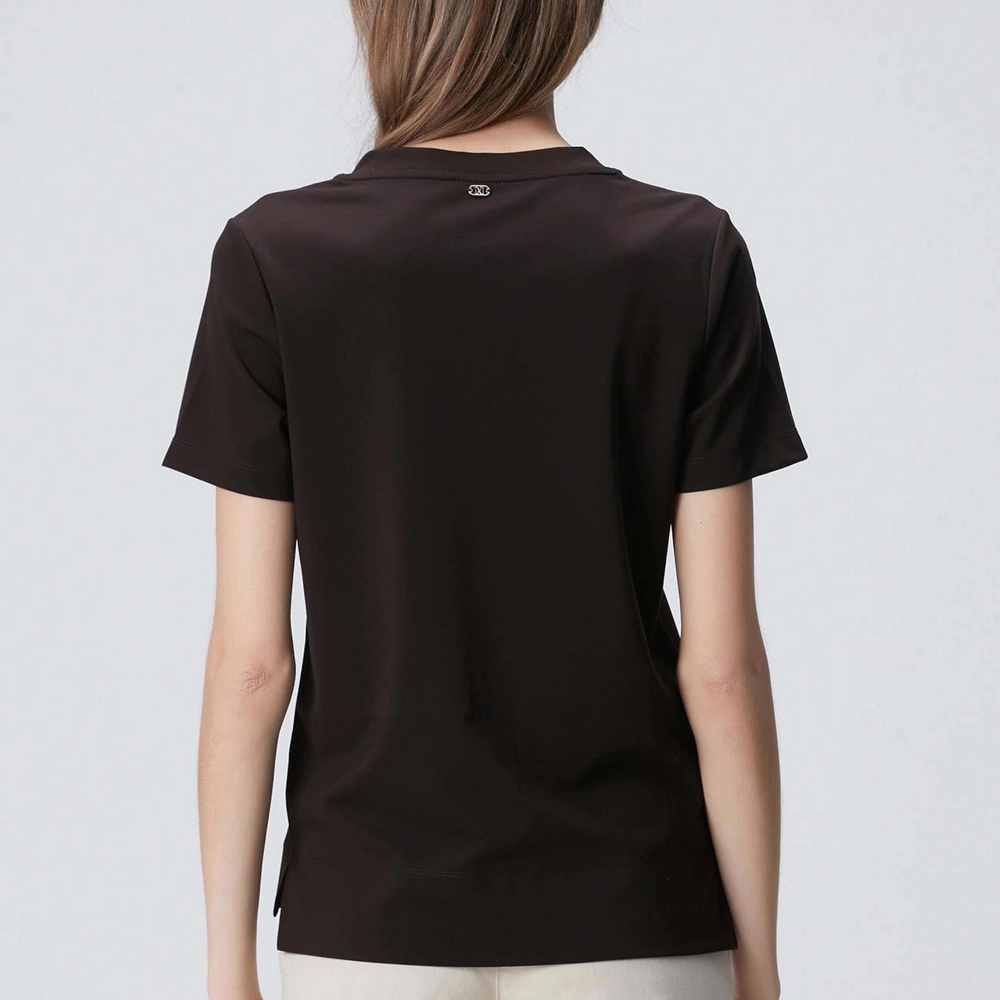 Network Kadın Kahverengi Basic T-shirt