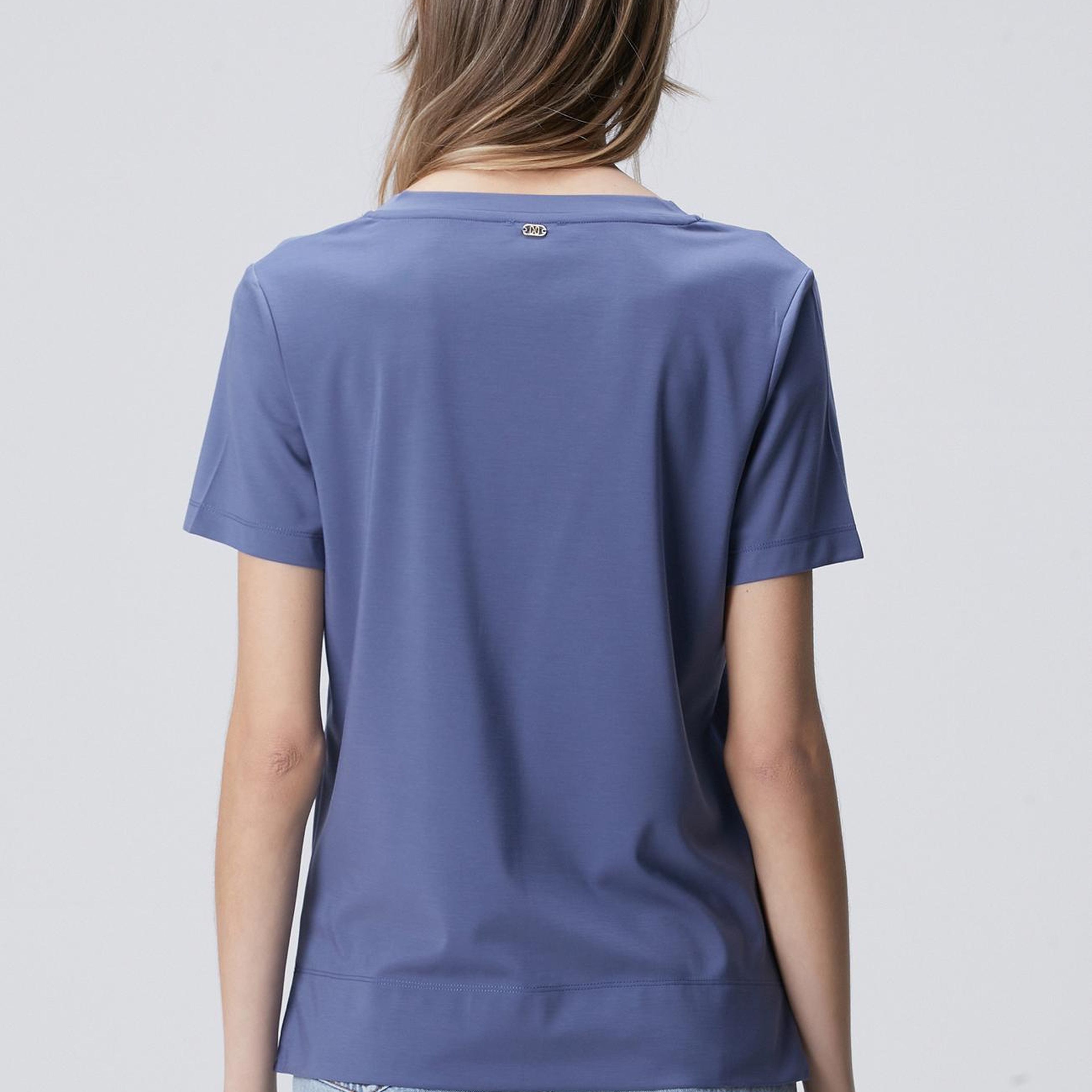 Network Kadın Mavi Basic T-shirt