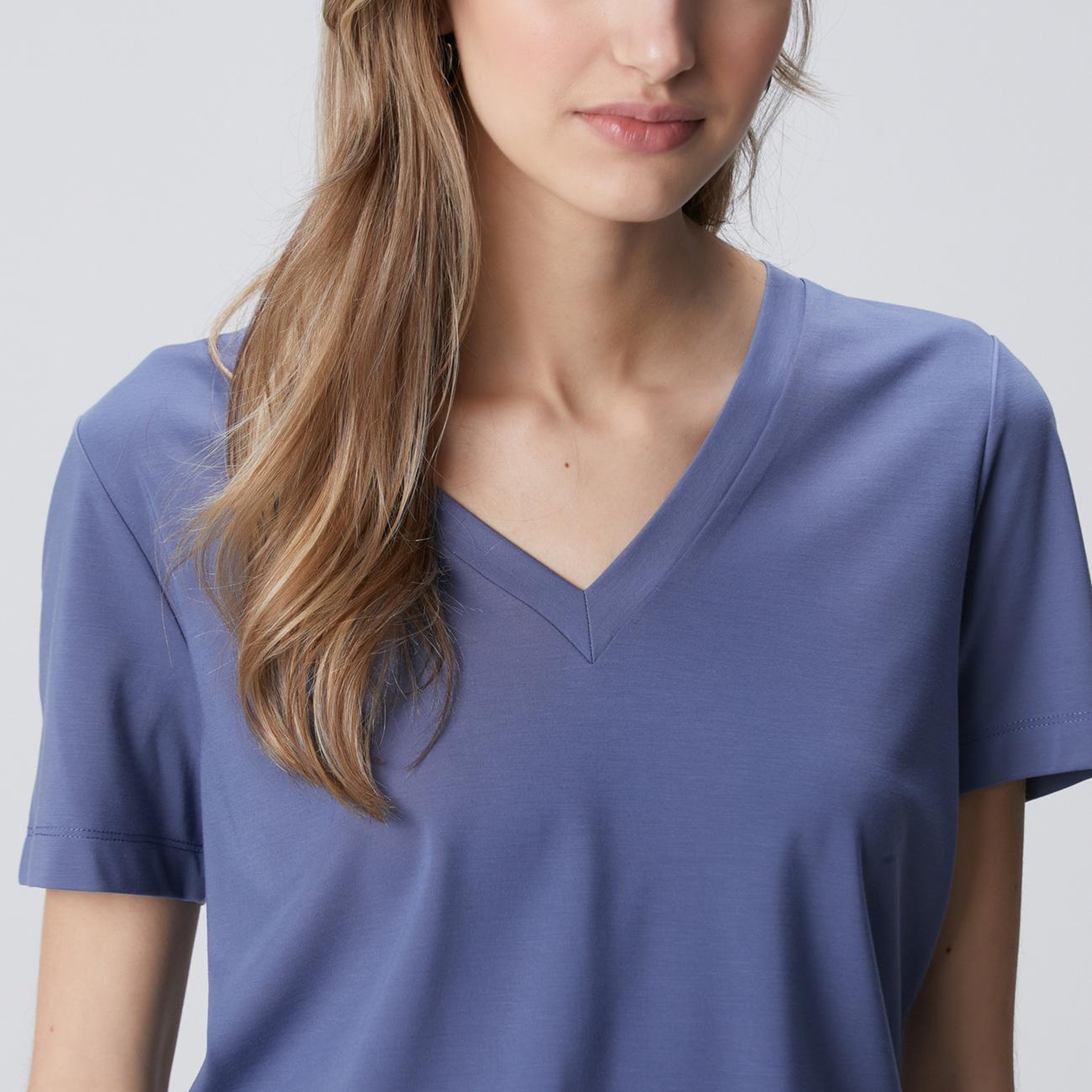 Network Kadın Mavi Basic T-shirt
