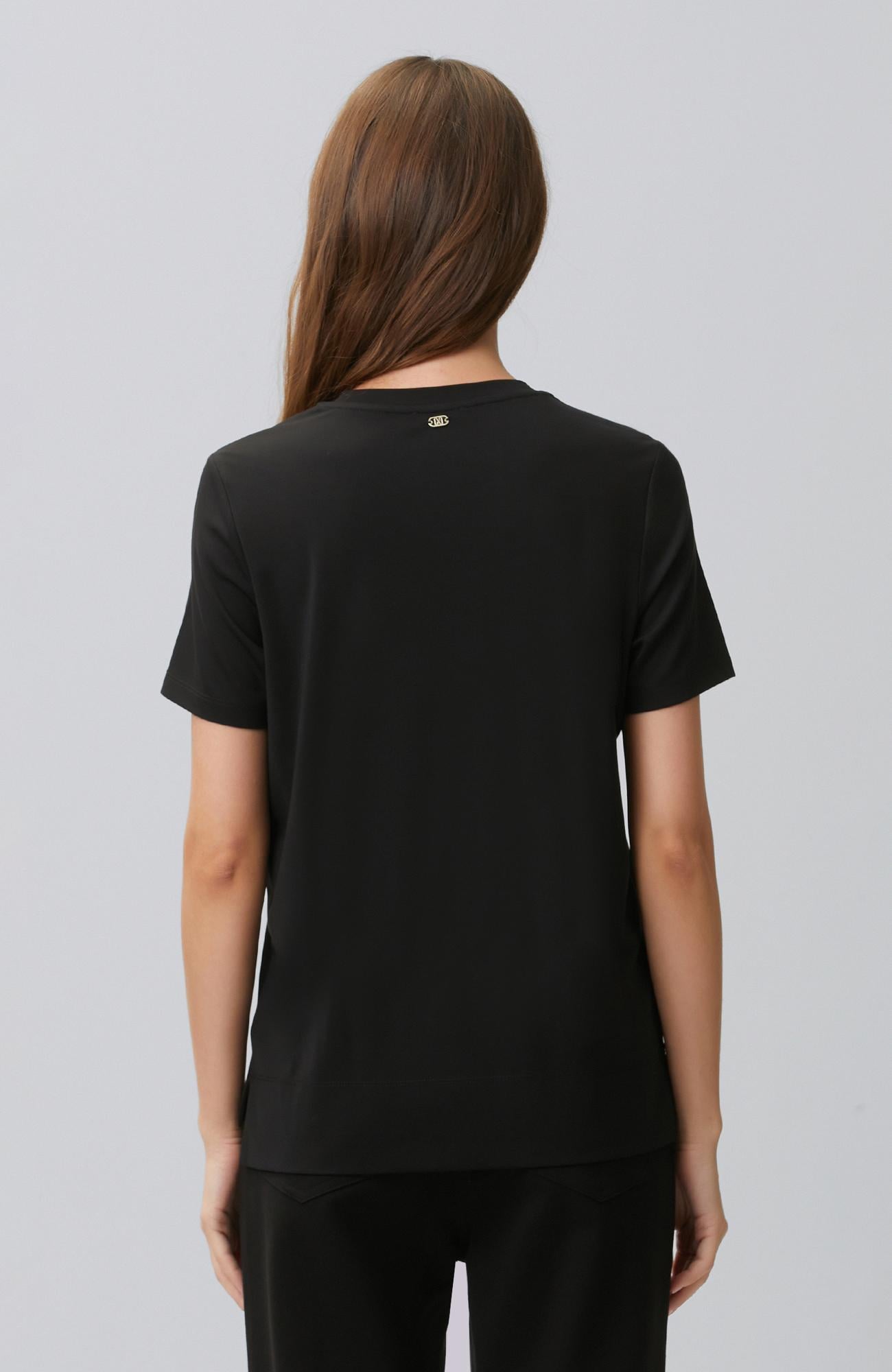 Network Kadın Siyah Basic T-shirt