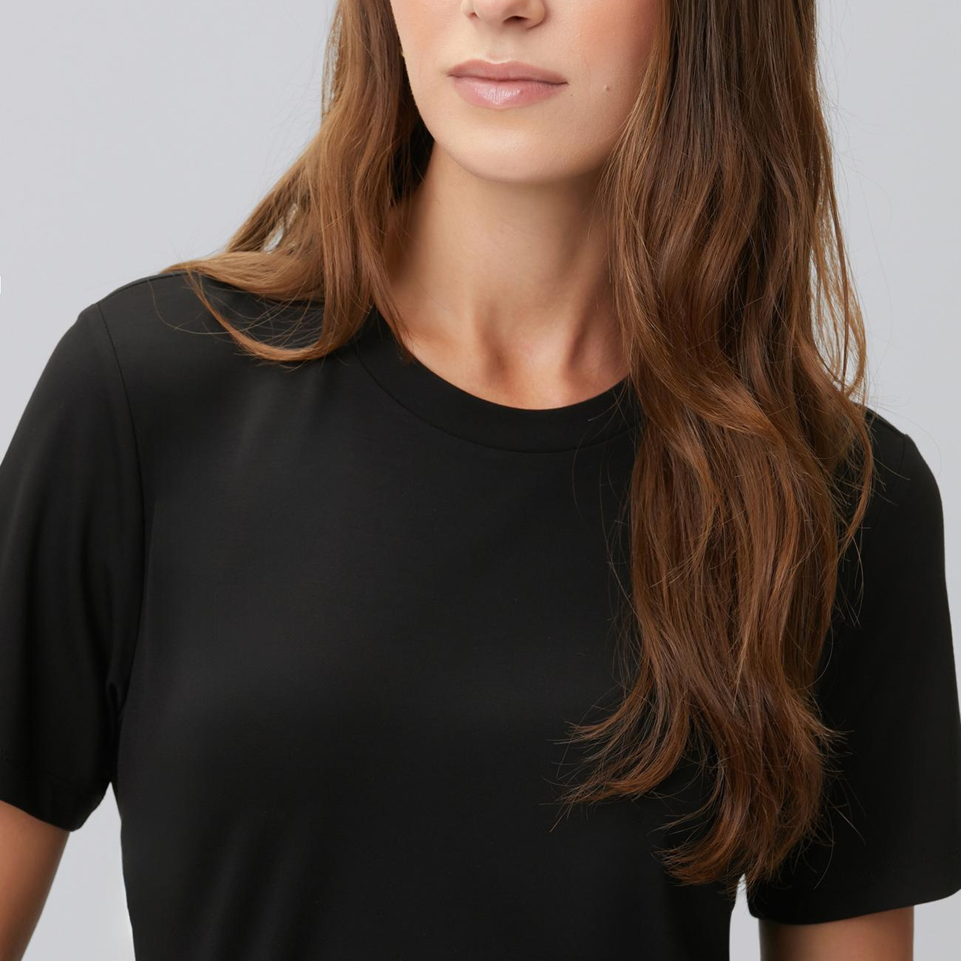 Network Kadın Siyah Basic T-shirt