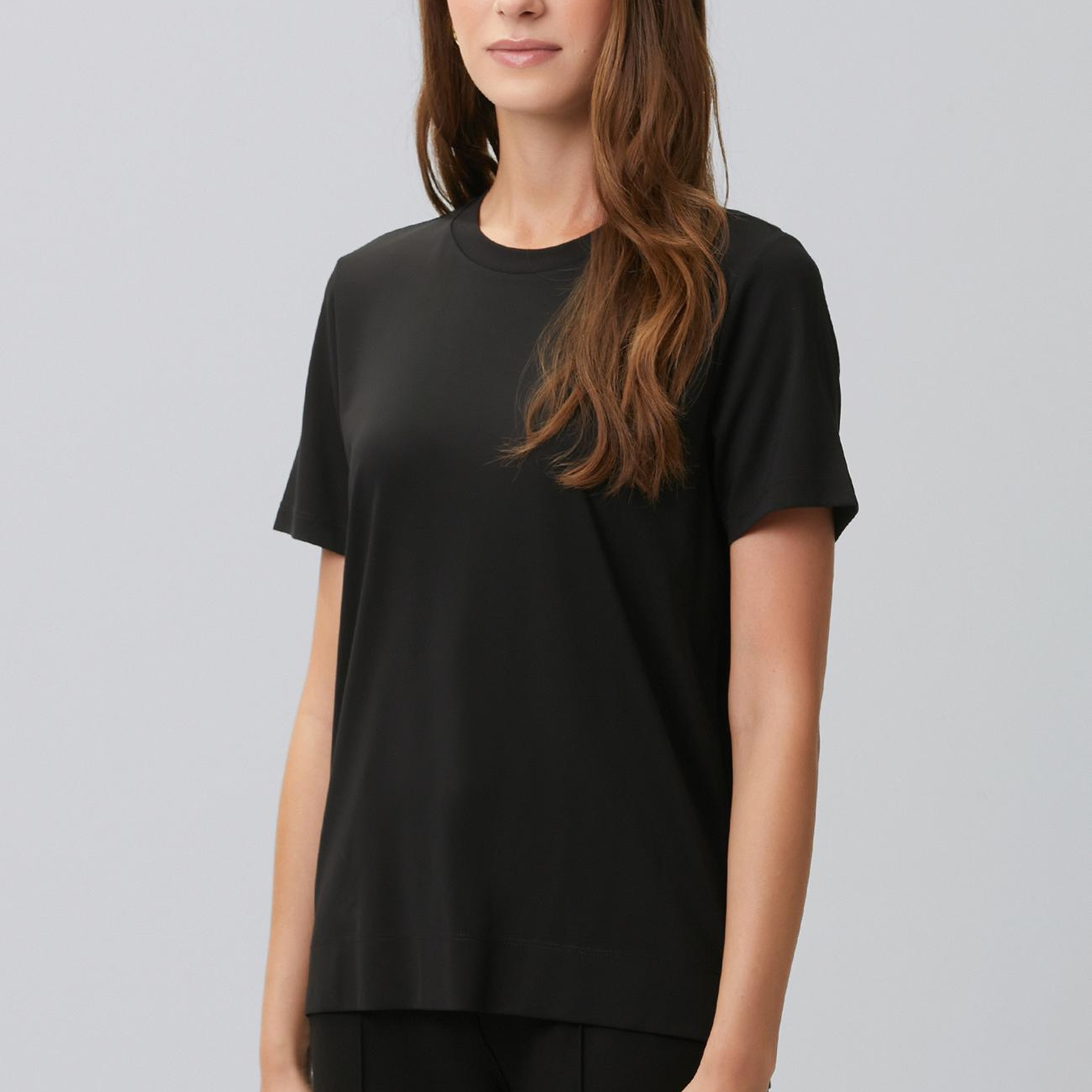 Network Kadın Siyah Basic T-shirt