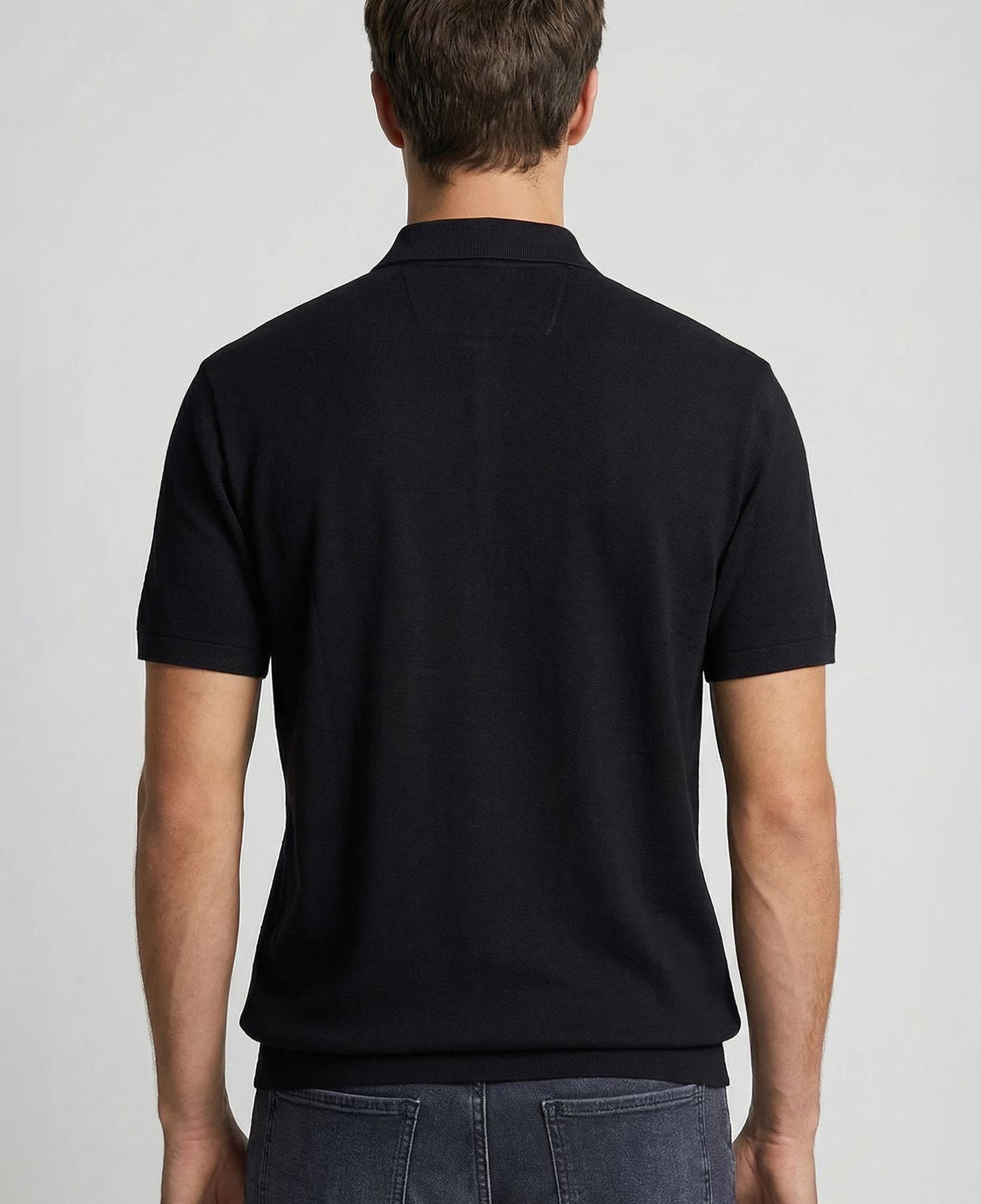 Network Erkek Siyah Polo Yaka Pike T-shirt