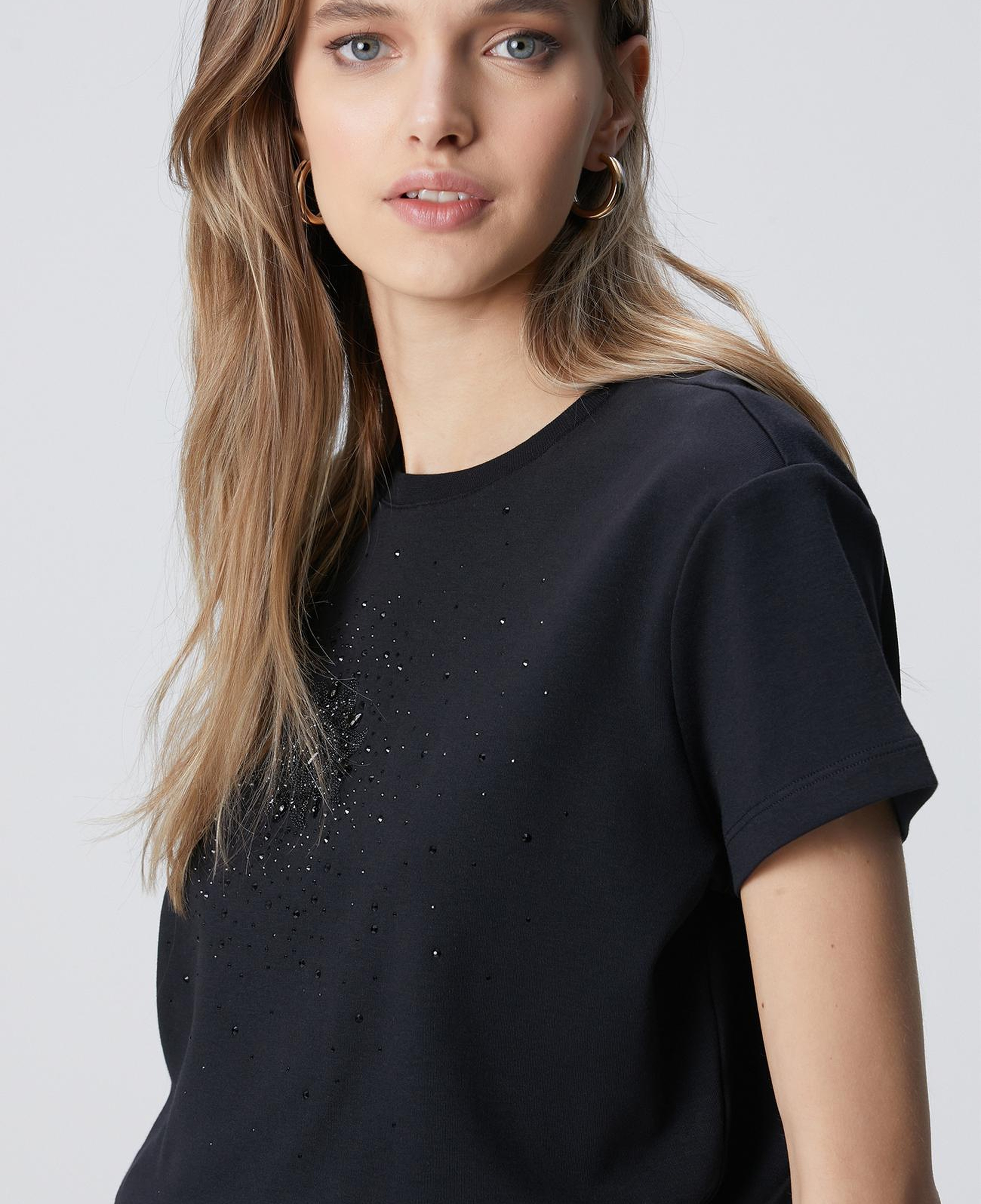 Network Kadın Siyah Baskılı T-shirt