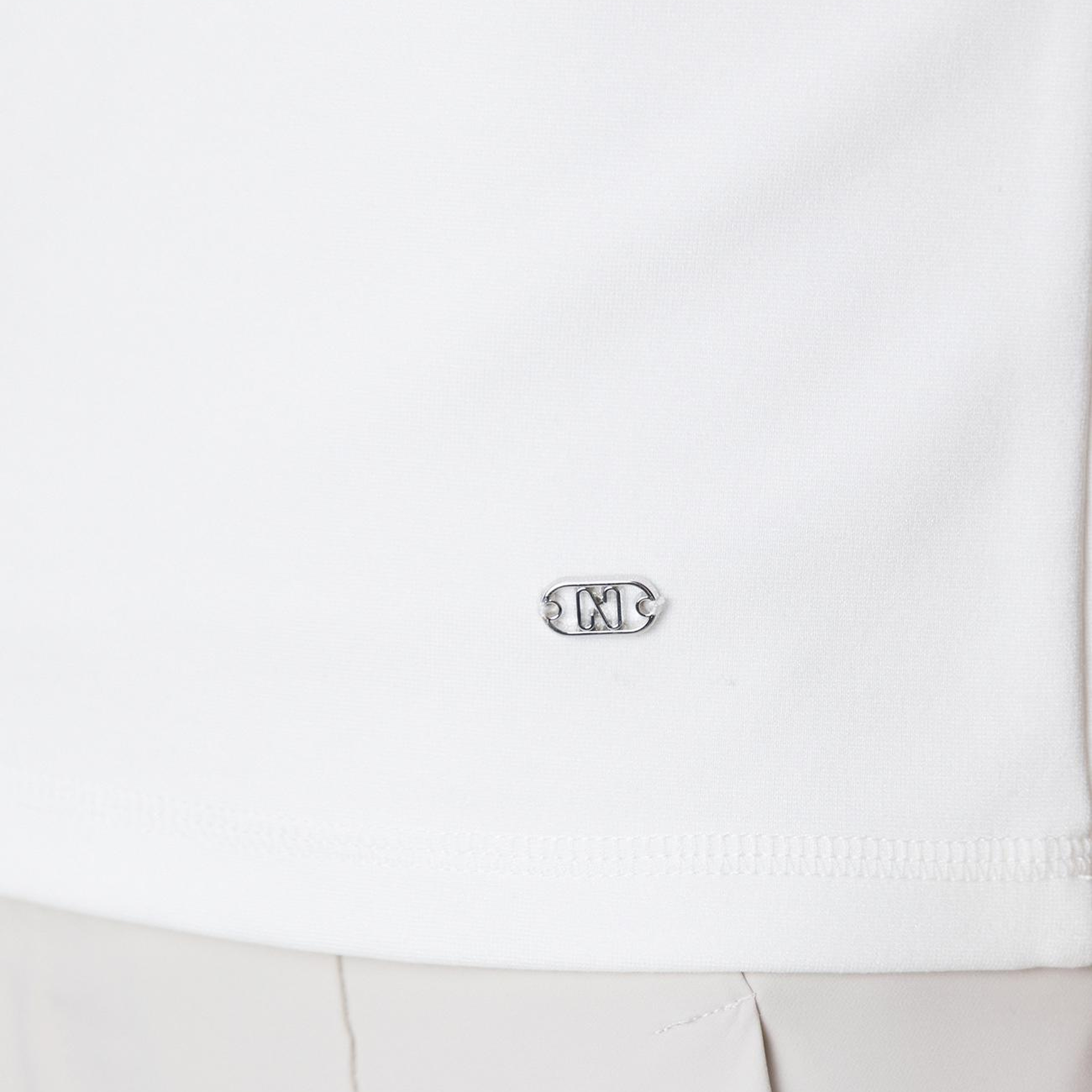 Network Kadın N-Tech Beyaz Dikiş Detaylı Basic T-shirt