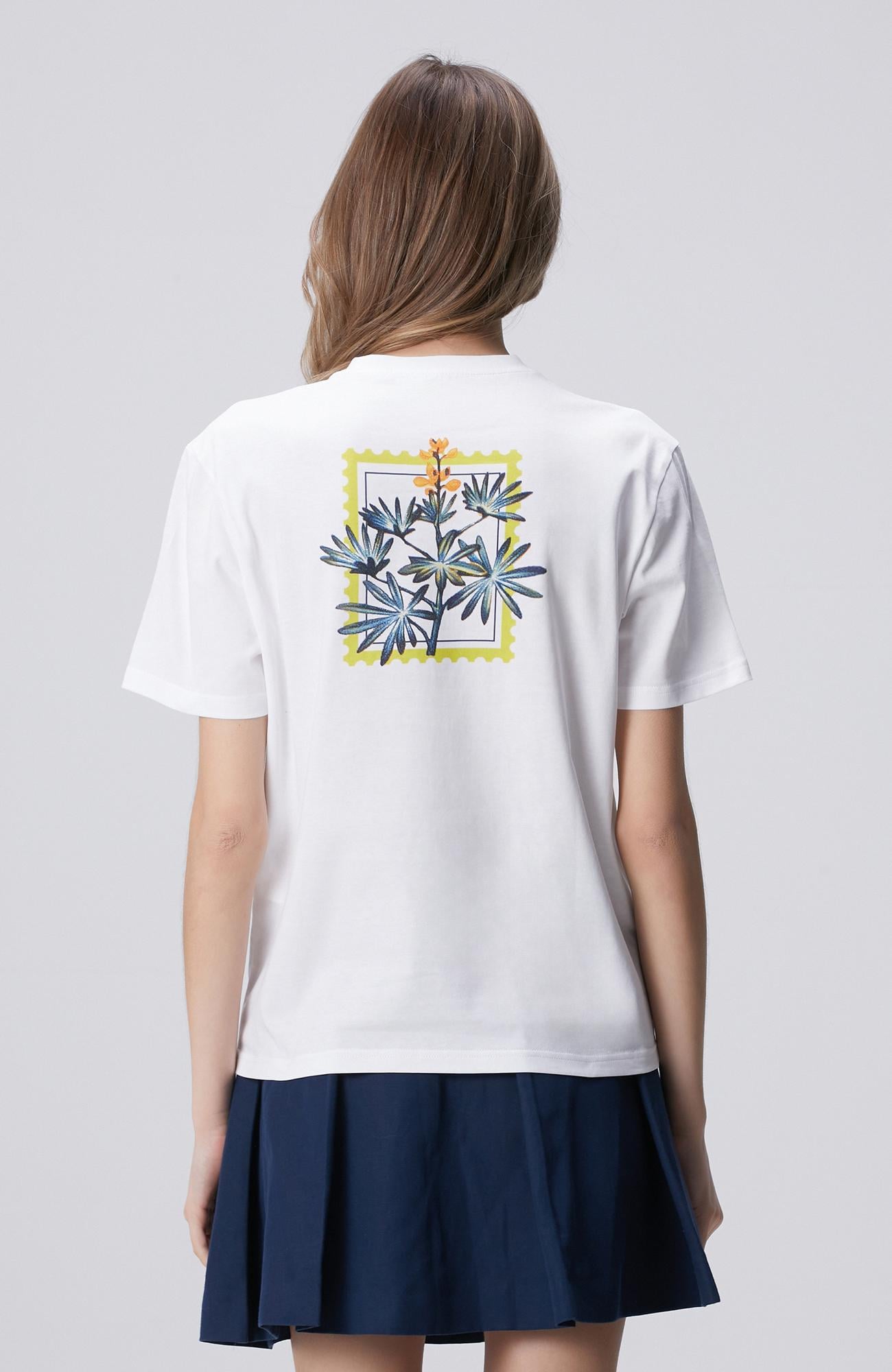 Network Kadın N-Tech Kırık Beyaz Baskılı T-shirt