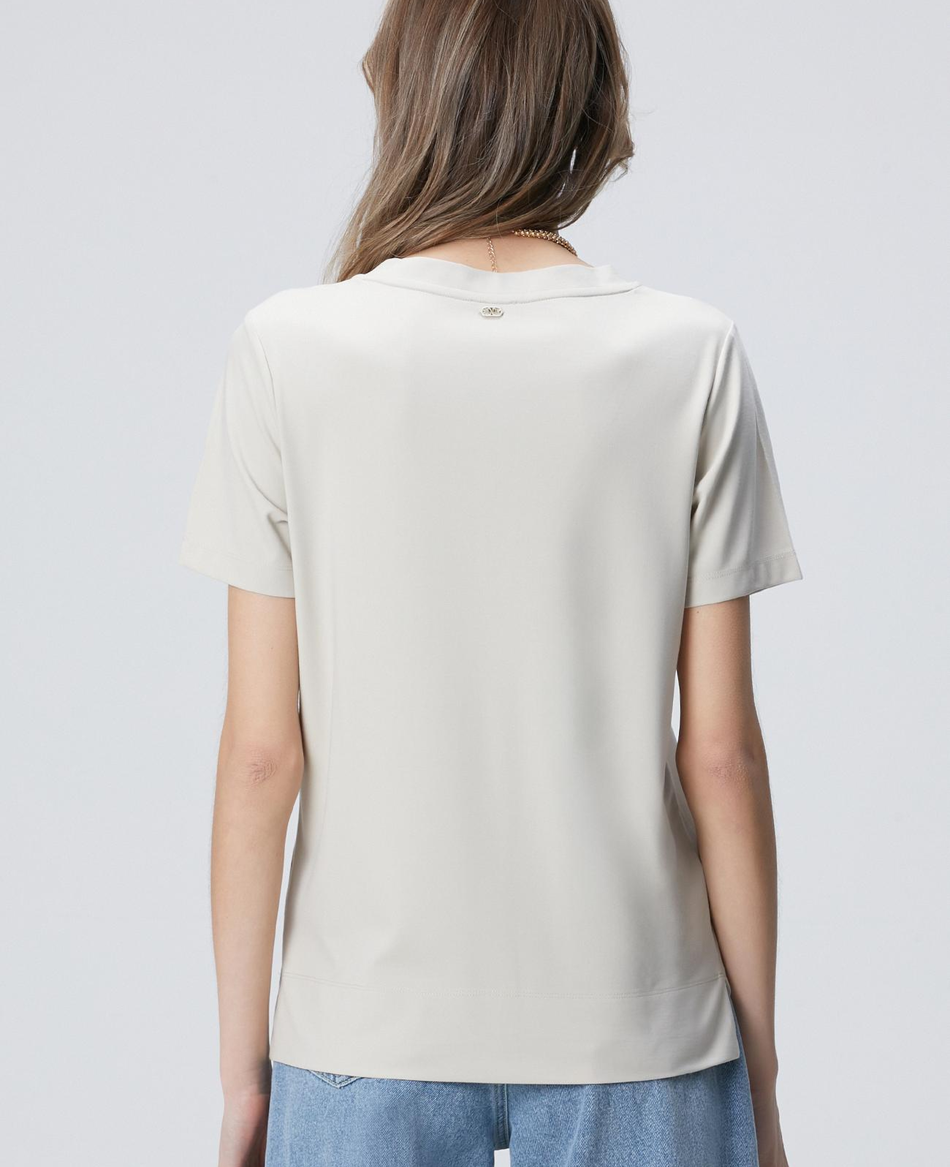 Network Kadın Taş V Yaka Basic T-shirt