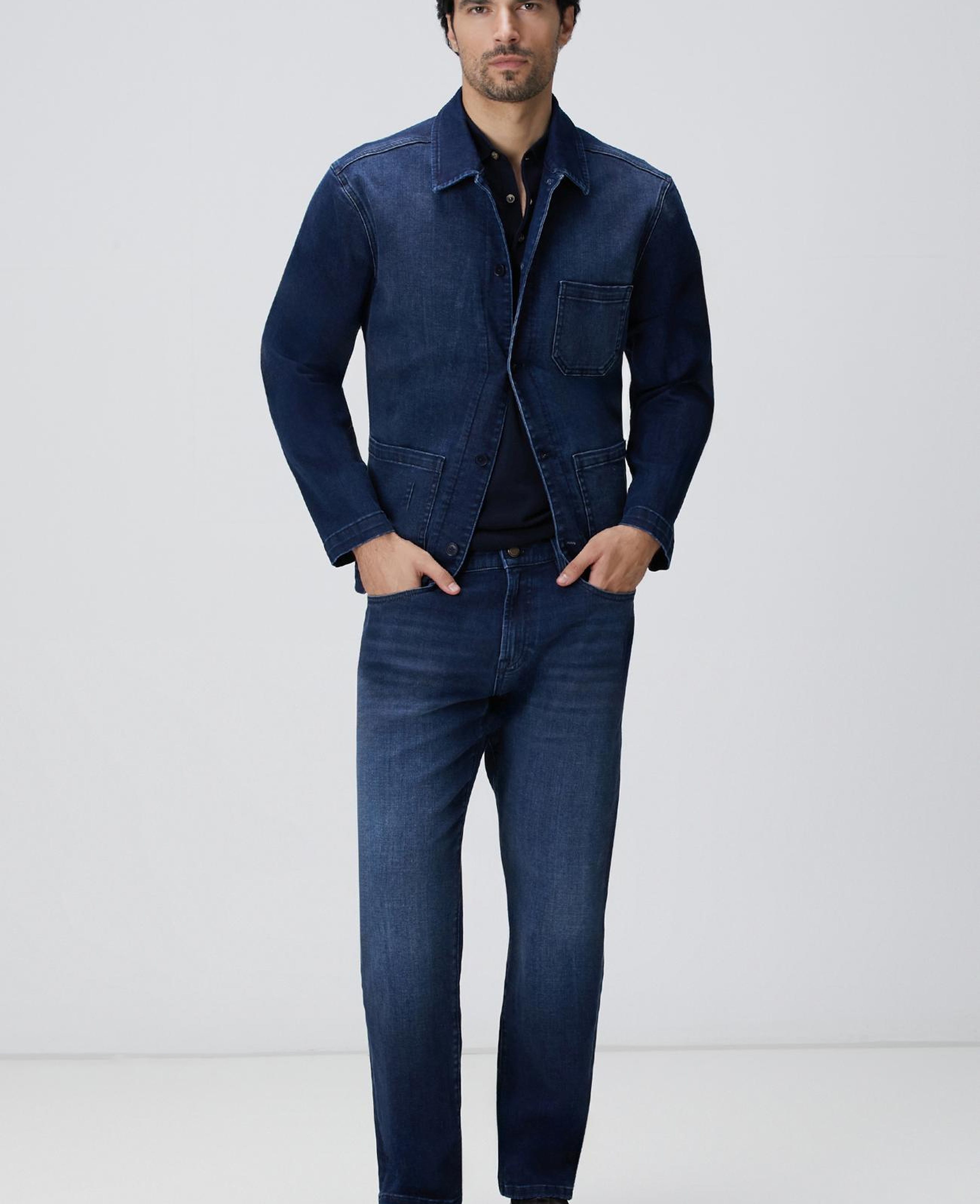 Network Erkek Mavi Casmere Touch Denim Ceket