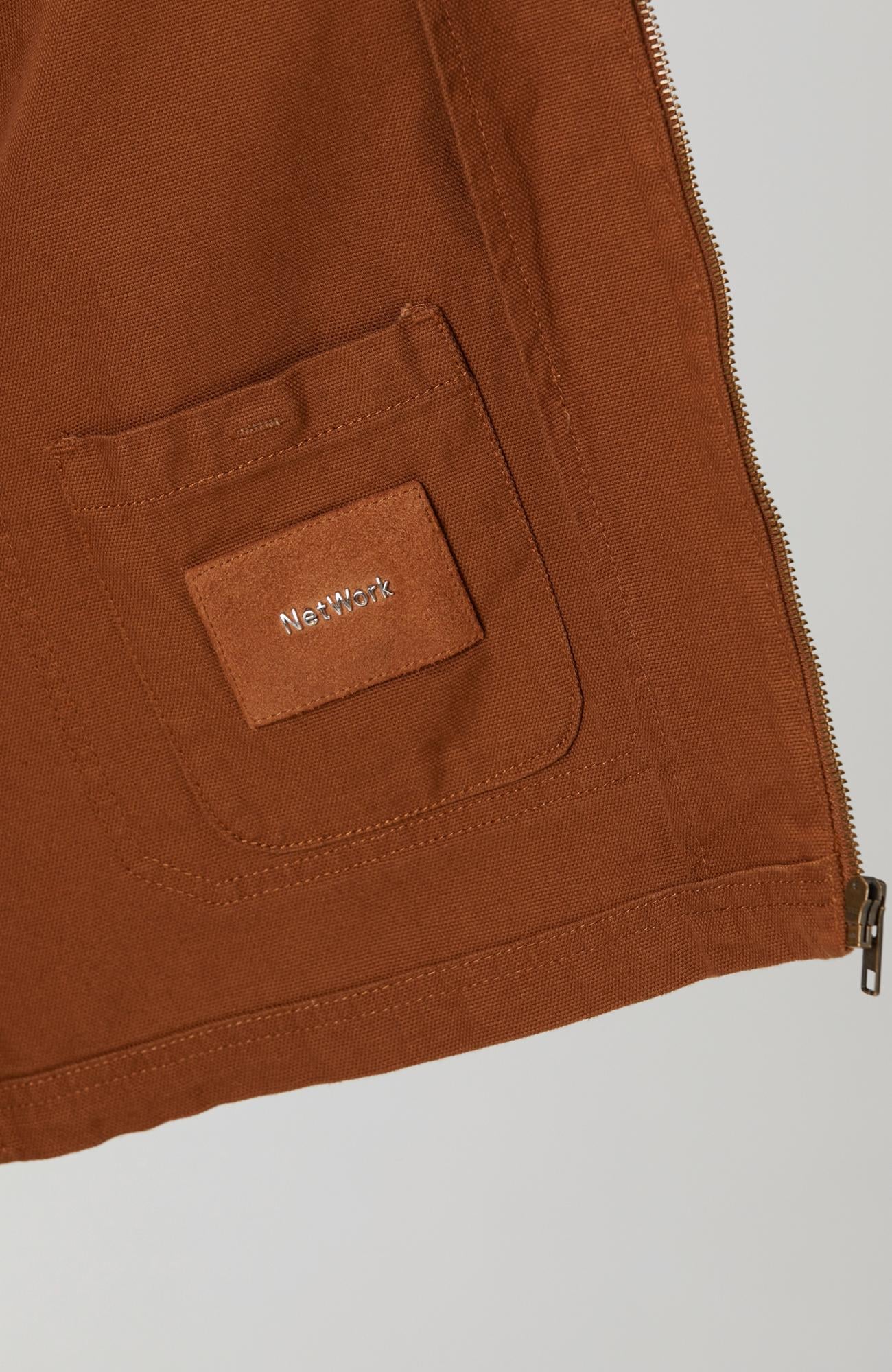 Network Erkek Camel Süet Detaylı Denim Ceket
