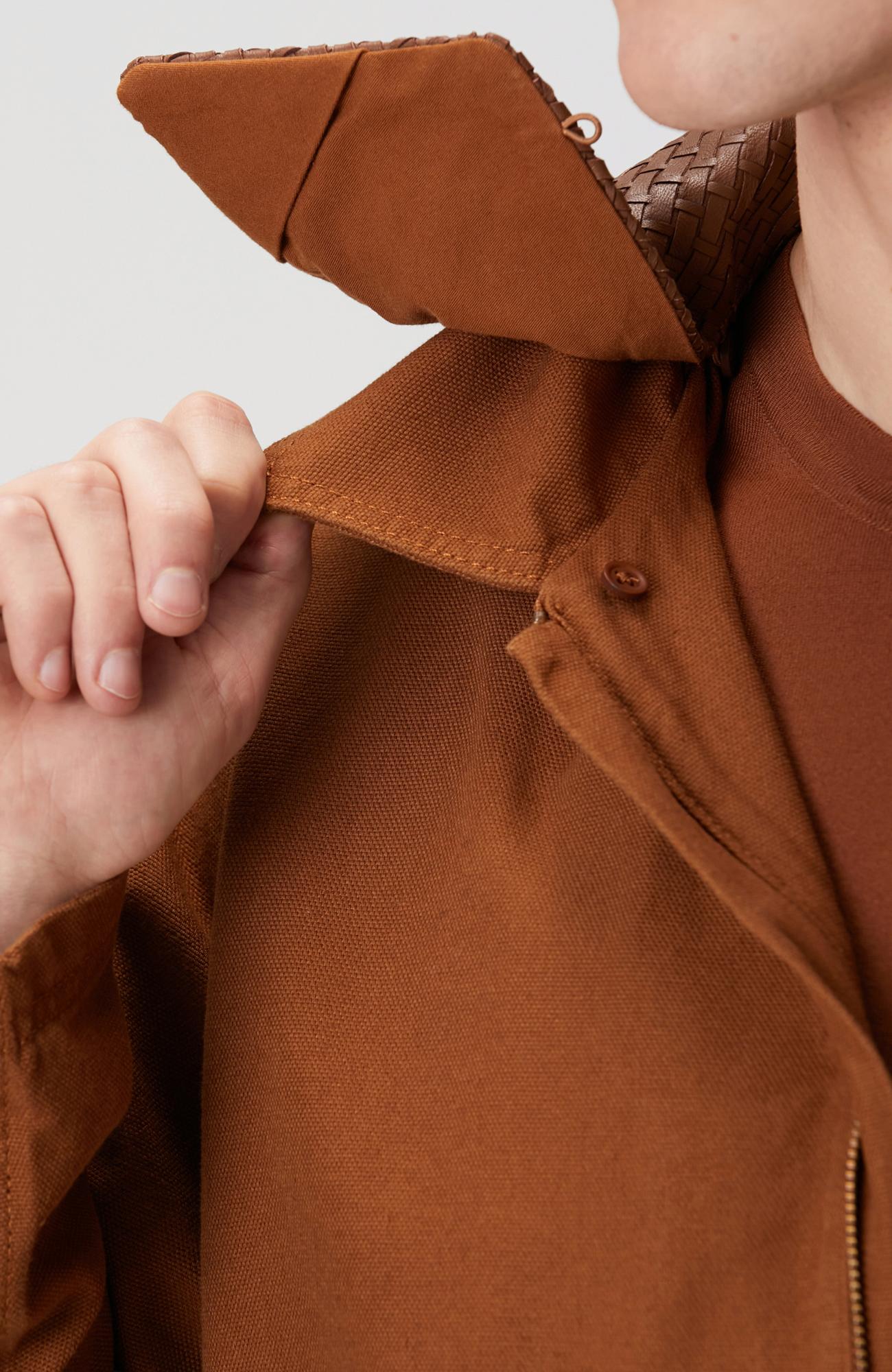 Network Erkek Camel Süet Detaylı Denim Ceket