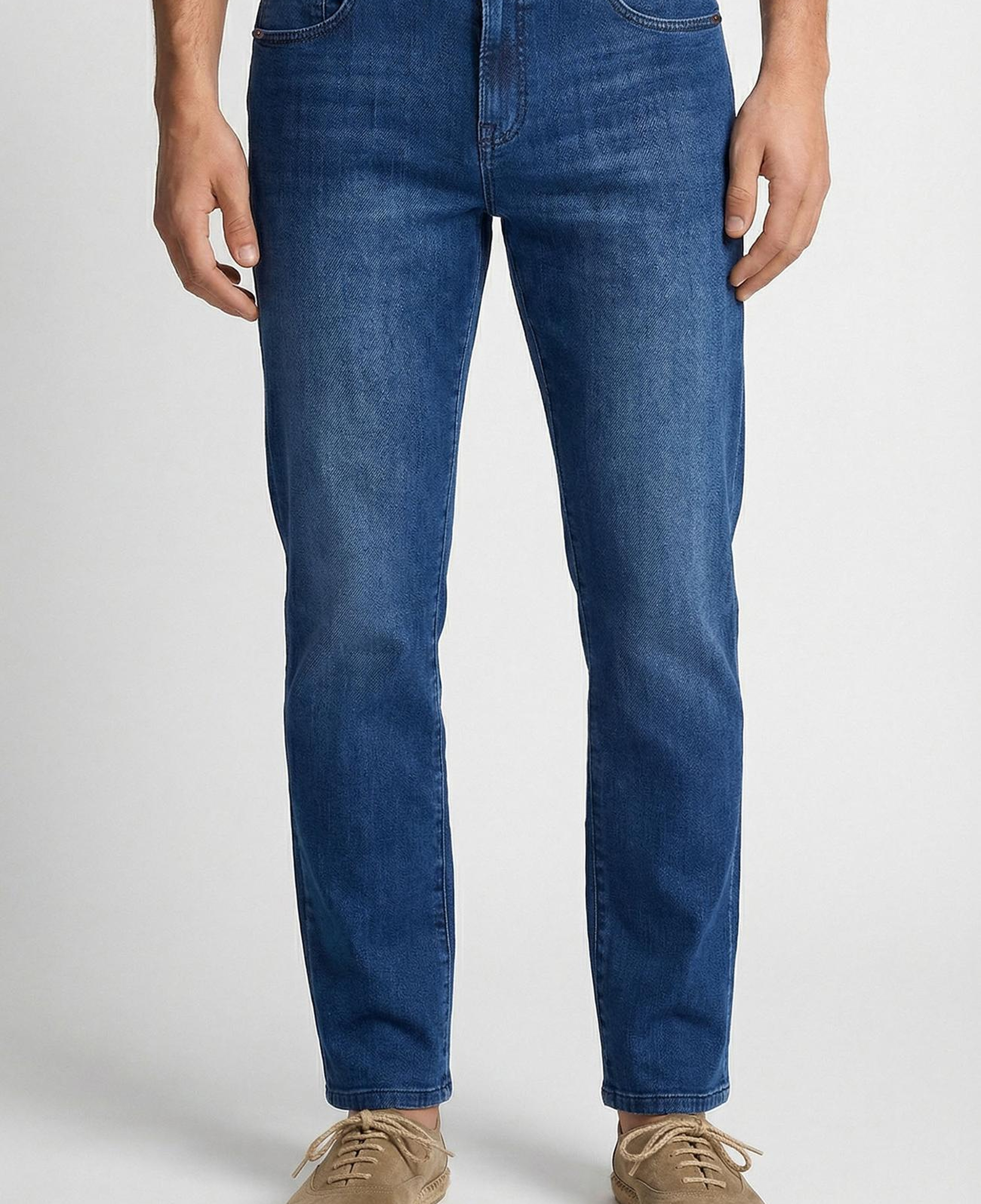 Network Erkek Mavi Cashmere Touch Denim Pantolon