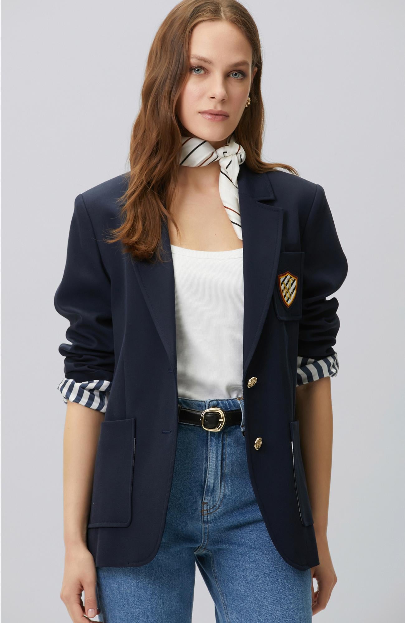 Network Kadın Lacivert Blazer Ceket