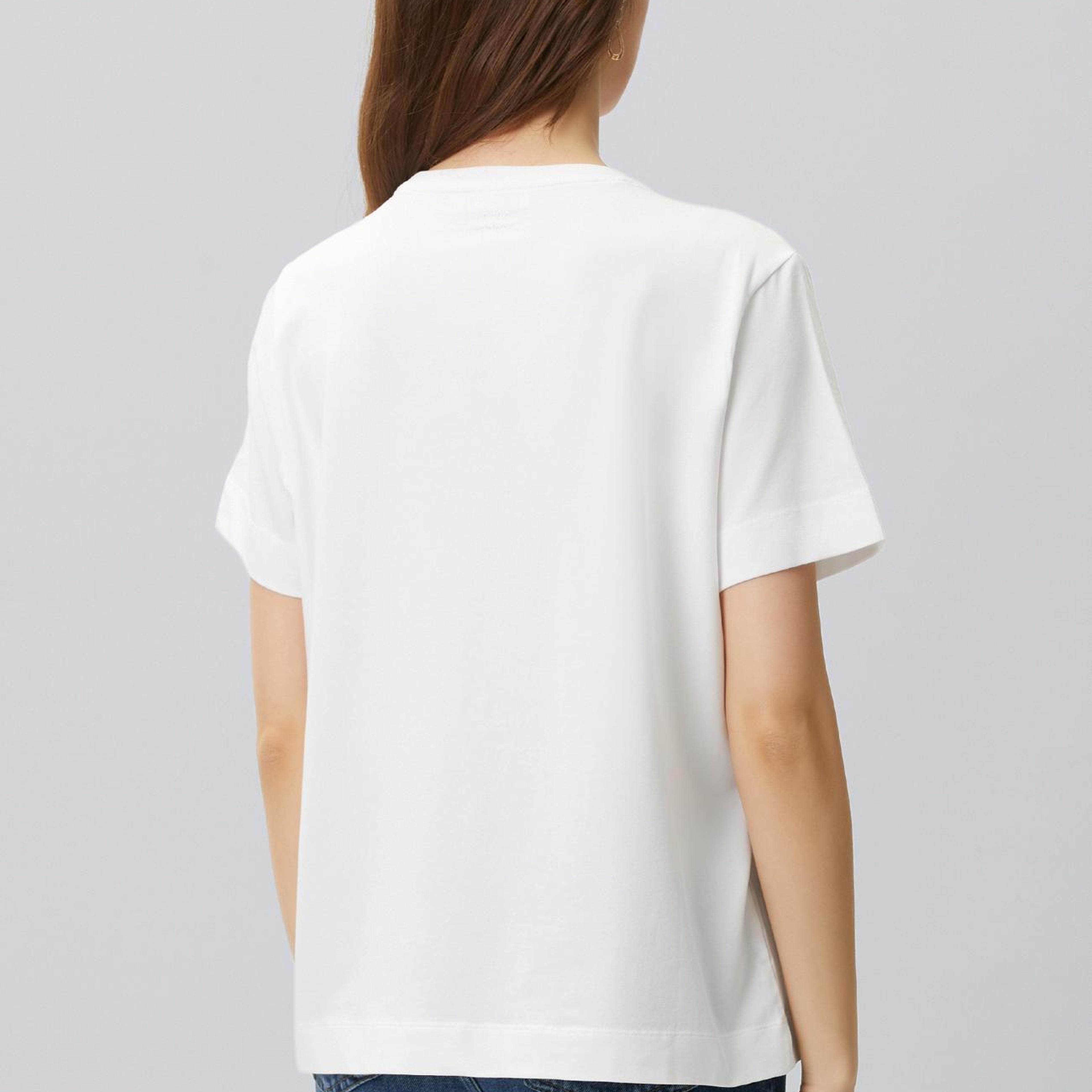 Network Kadın Beyaz Nakış Detaylı T-shirt