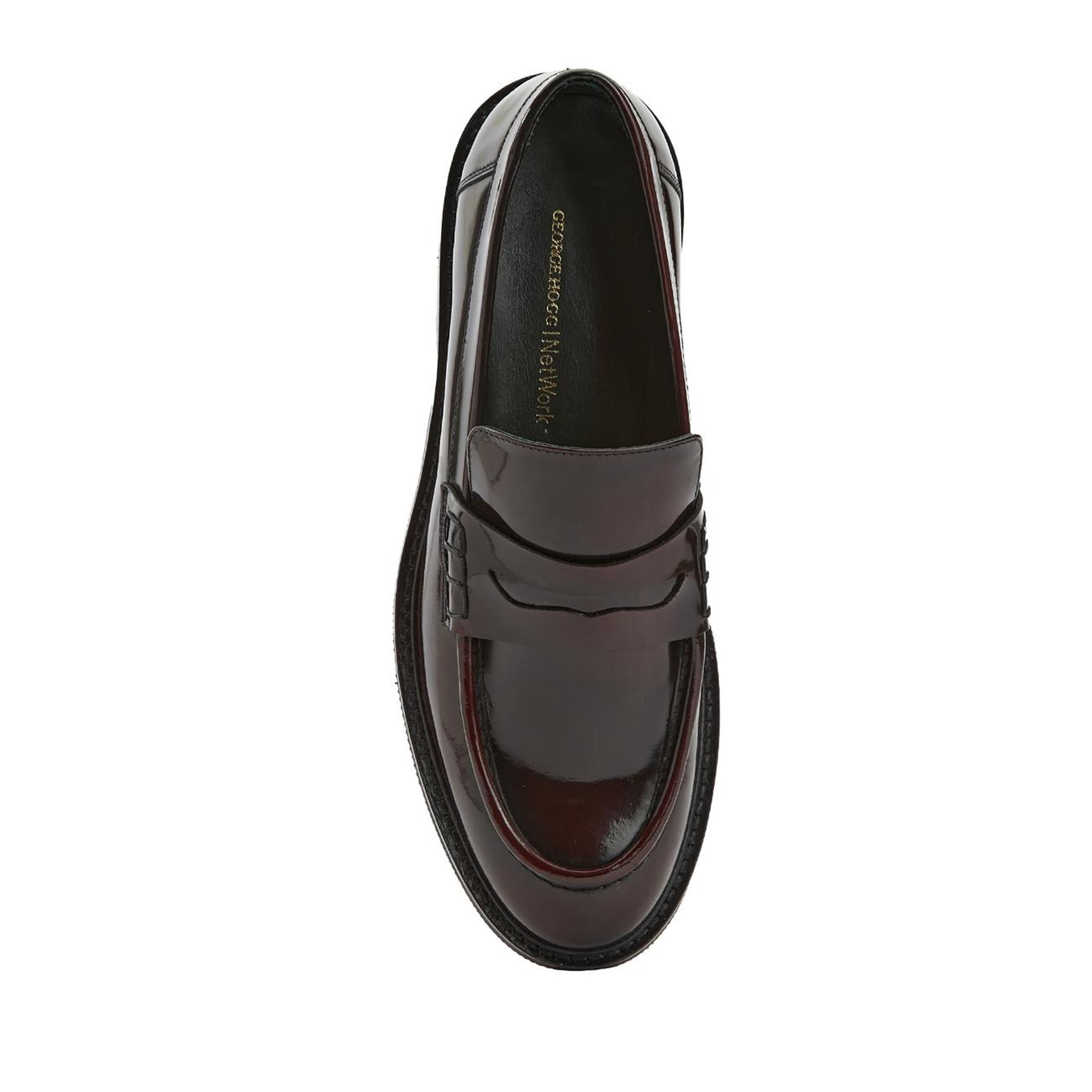 Gh For Nw Kadın George Hogg for NetWork Bordo Deri Loafer