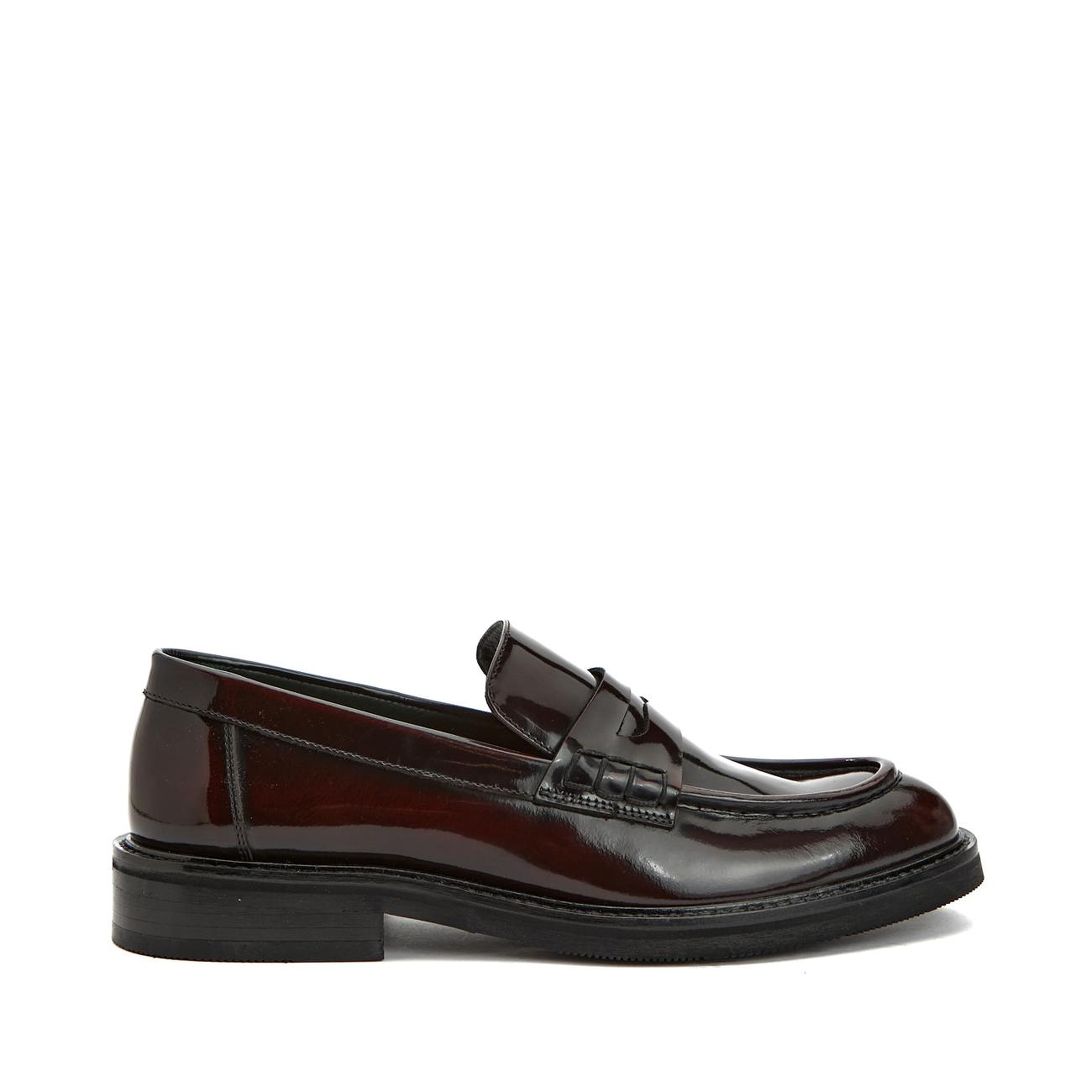 Gh For Nw Kadın George Hogg for NetWork Bordo Deri Loafer