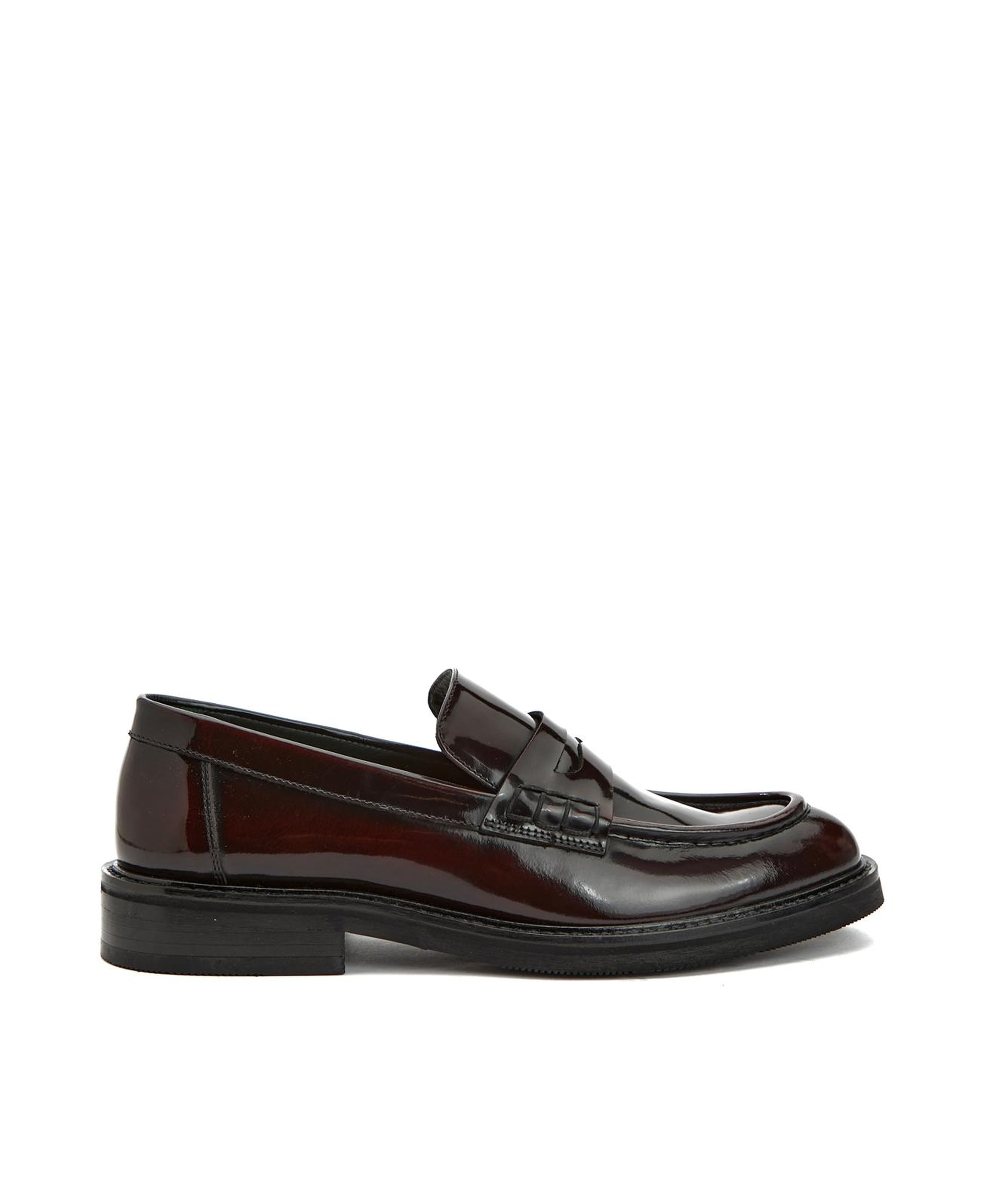 Gh For Nw Kadın George Hogg for NetWork Bordo Deri Loafer