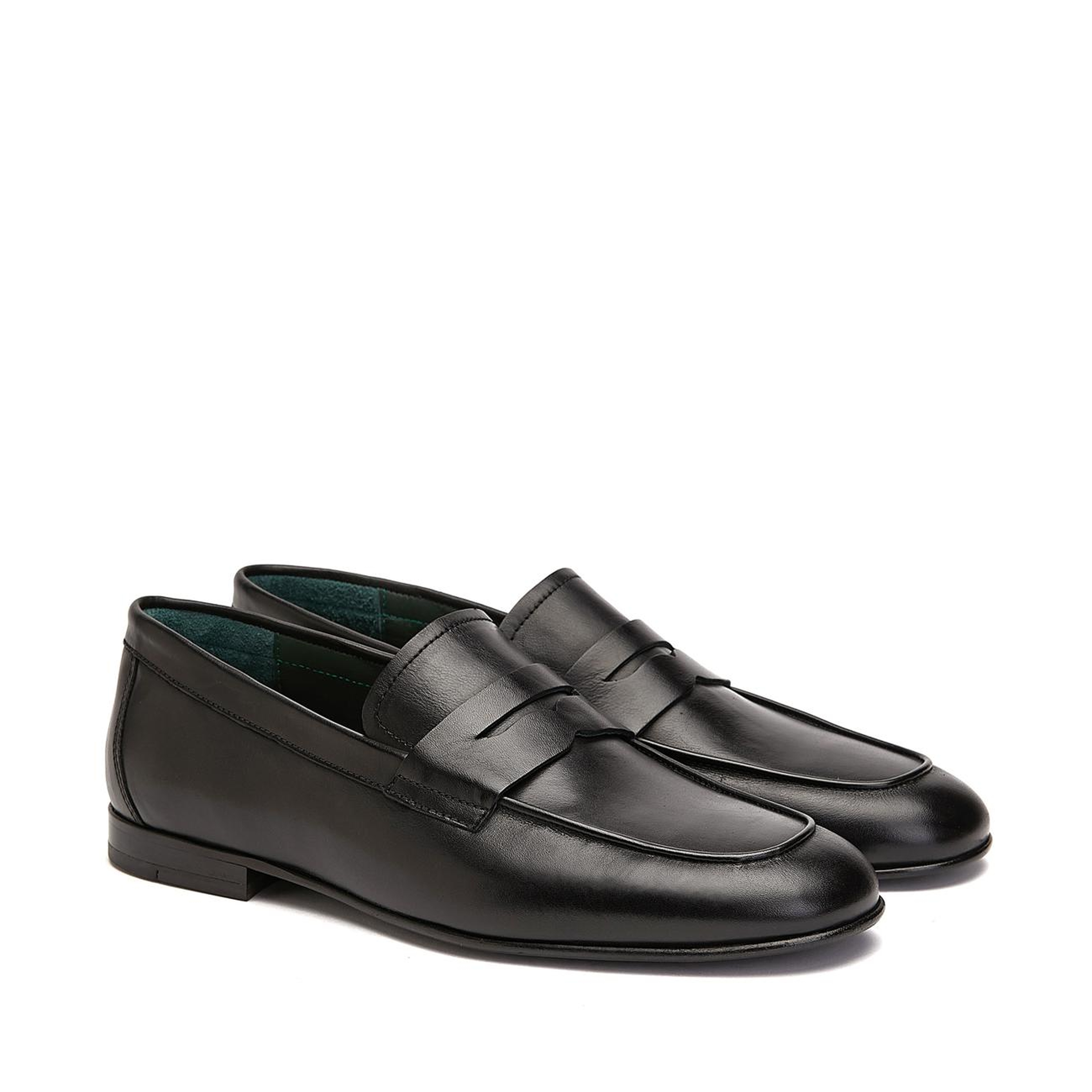 Gh For Nw Erkek Siyah Deri Klasik Loafer