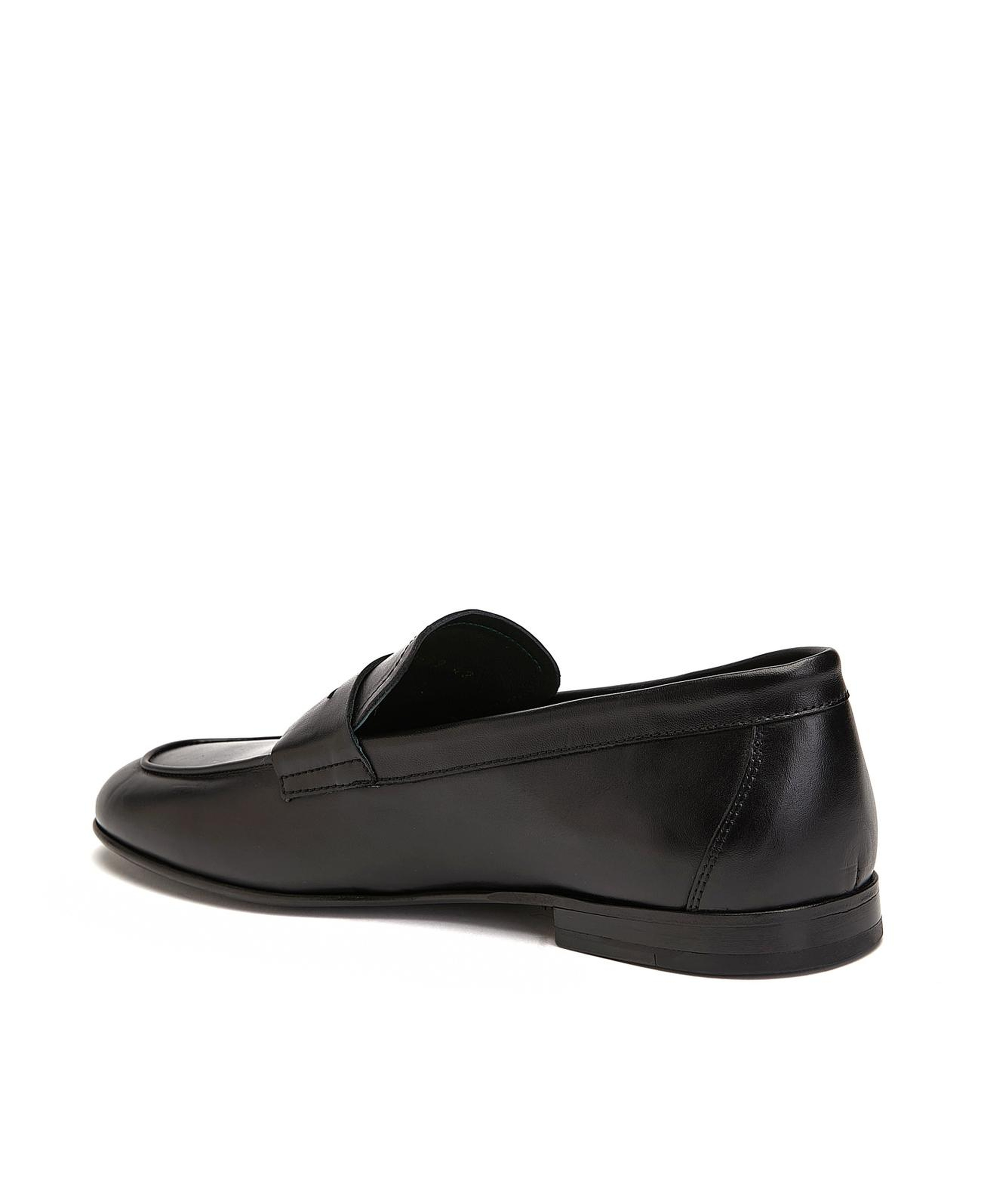 Gh For Nw Erkek Siyah Deri Klasik Loafer