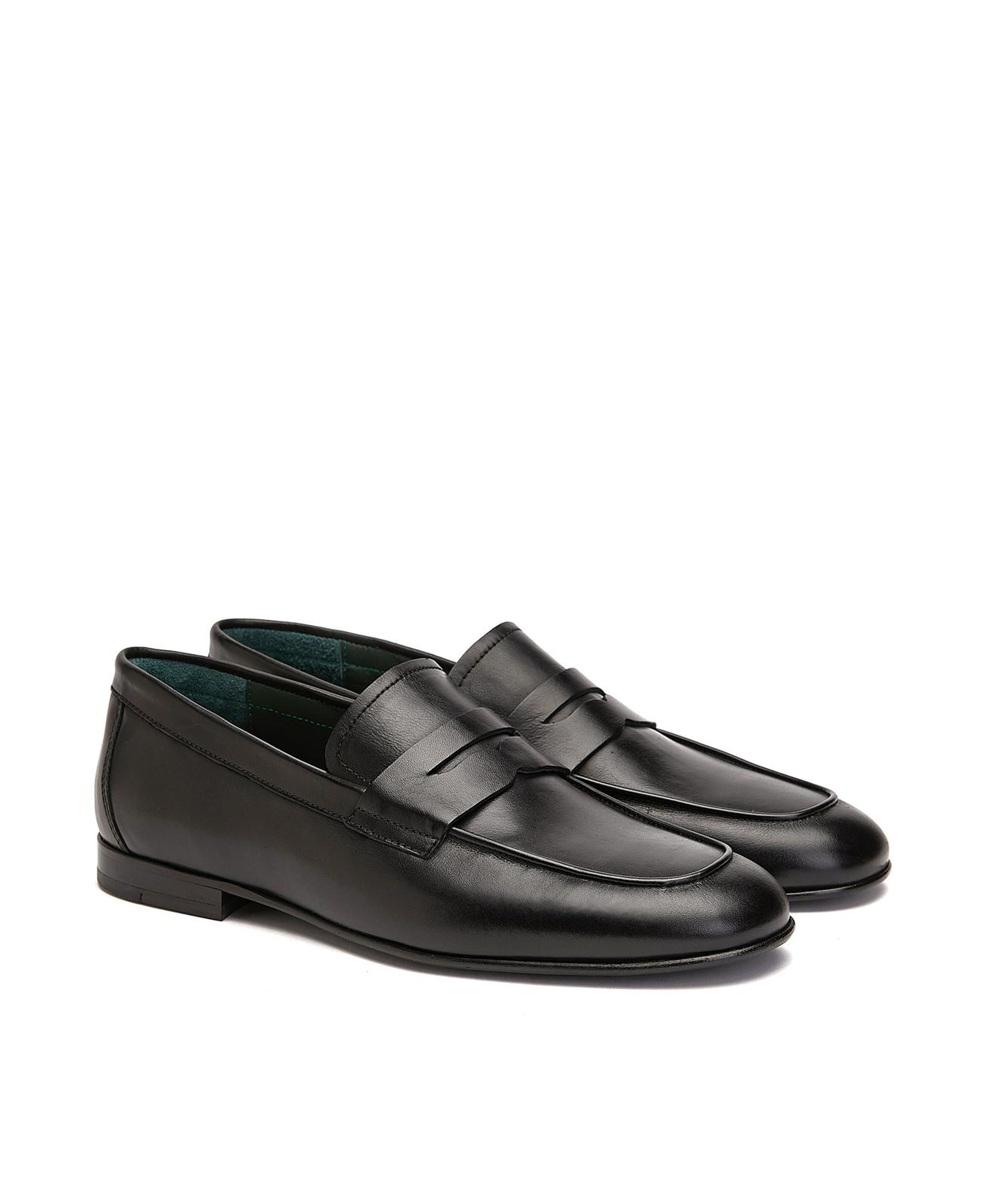 Gh For Nw Erkek Siyah Deri Klasik Loafer