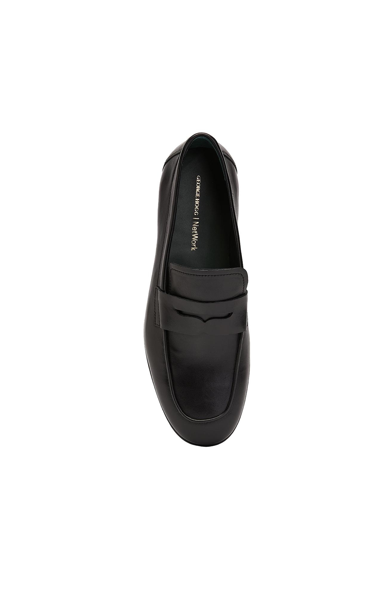 Gh For Nw Erkek Siyah Deri Klasik Loafer