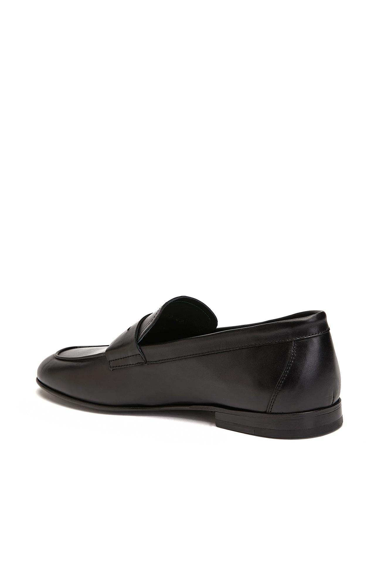 Gh For Nw Erkek Siyah Deri Klasik Loafer