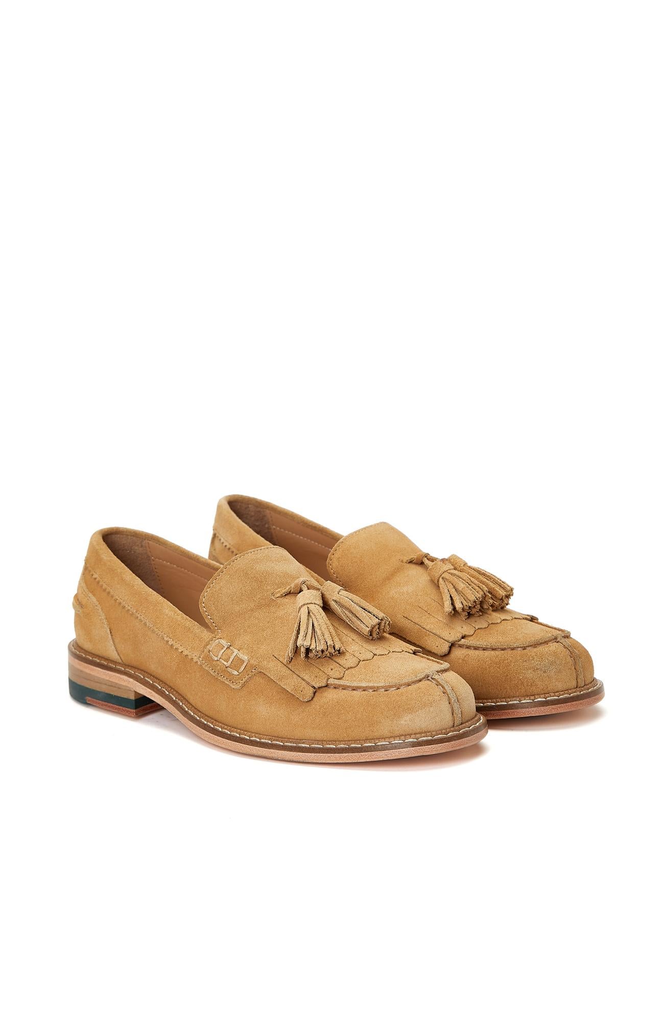 Gh For Nw Kadın Camel Süet Loafer