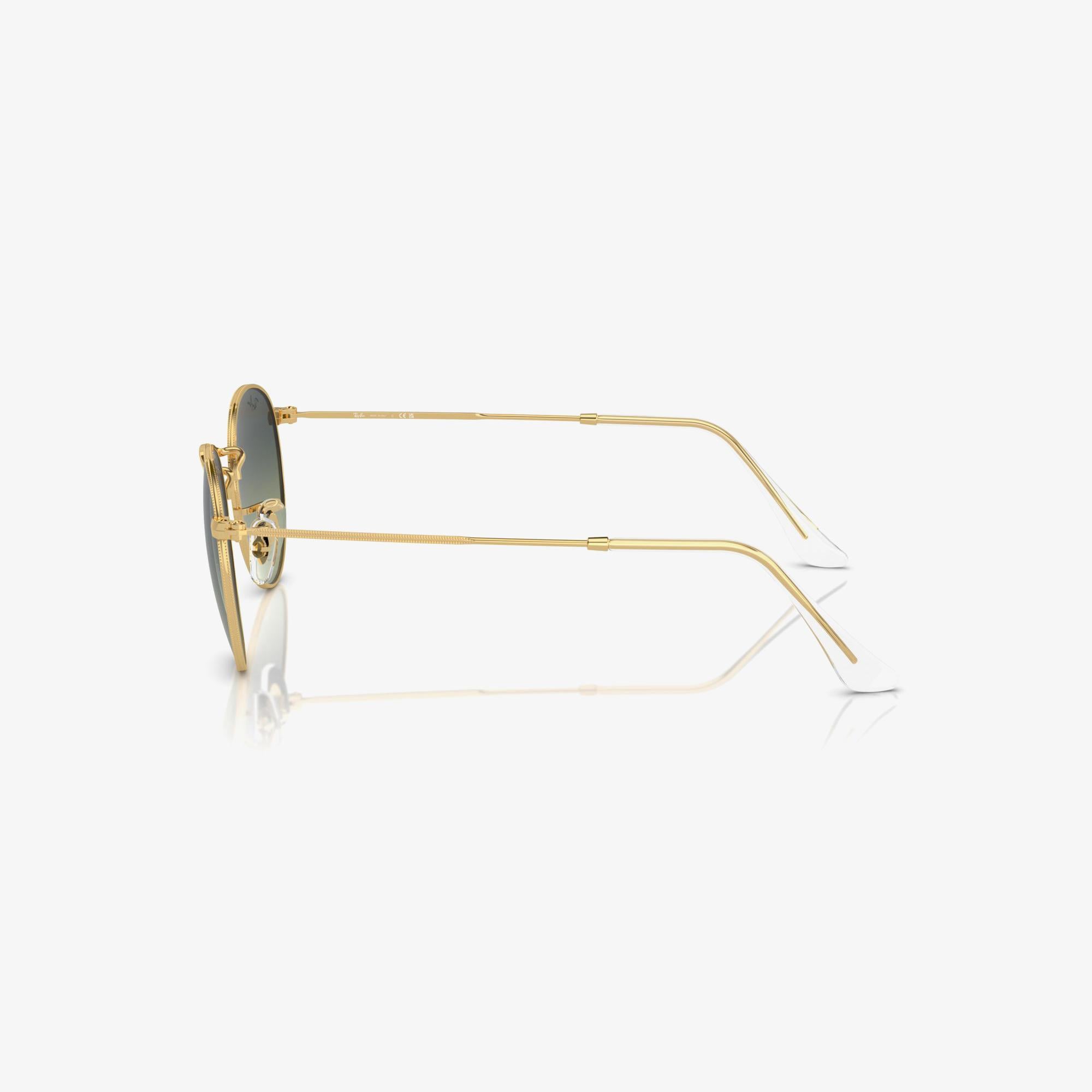 RAY-BAN Round Metal Erkek Altın Rengi Güneş Gözlüğü