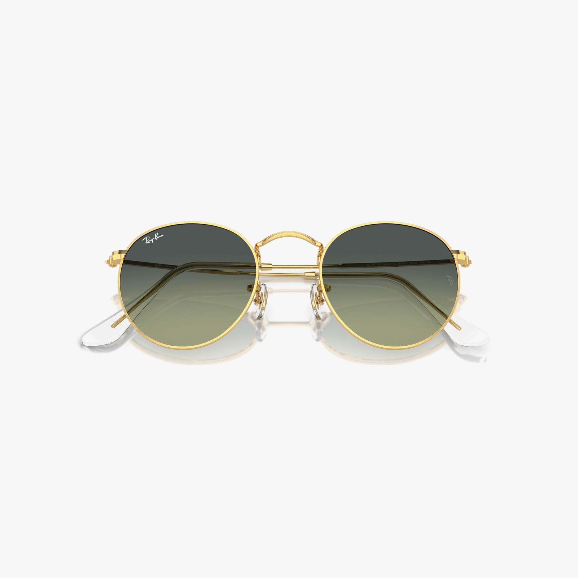 RAY-BAN Round Metal Erkek Altın Rengi Güneş Gözlüğü
