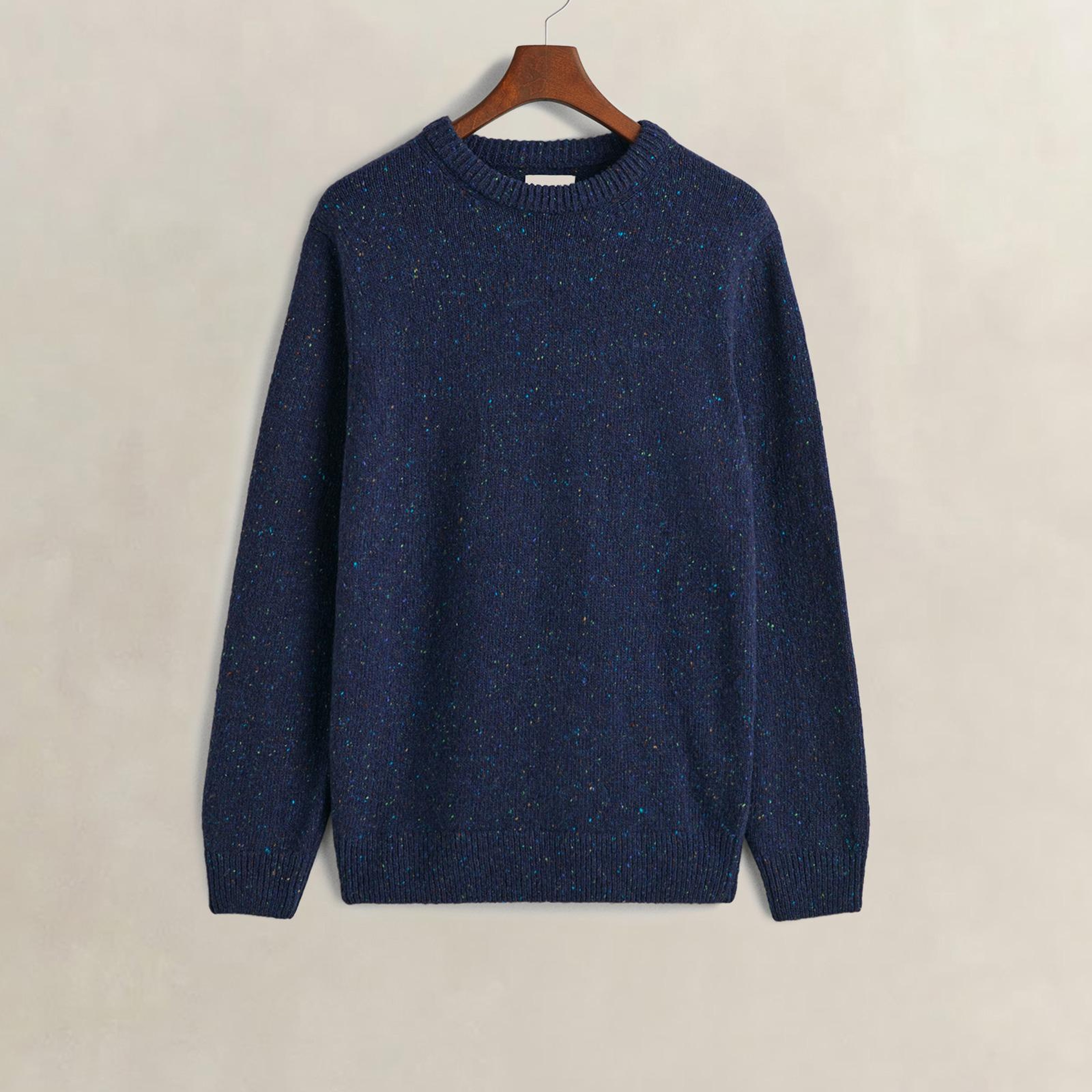 GANT Erkek Lacivert Regular Fit Bisiklet Yaka Kazak