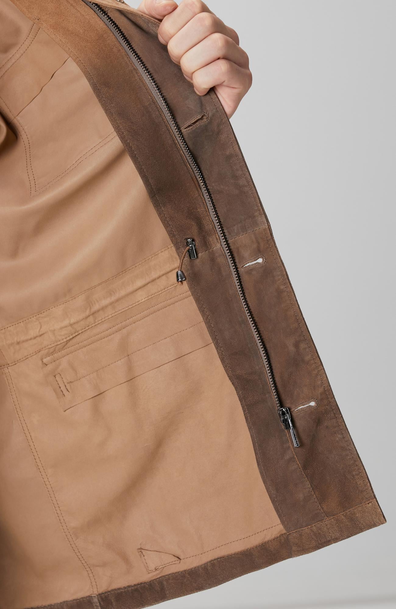 Network Erkek Camel Deri Coat Ceket