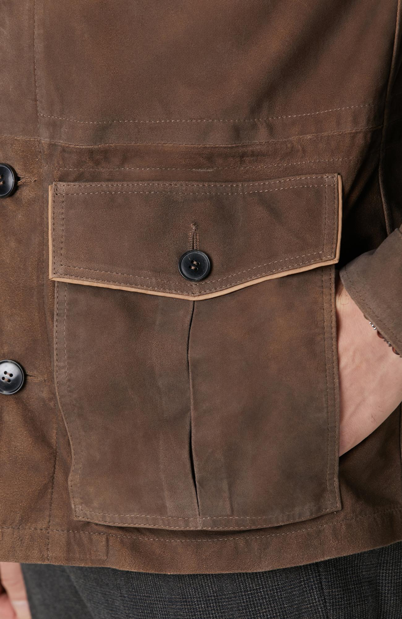 Network Erkek Camel Deri Coat Ceket