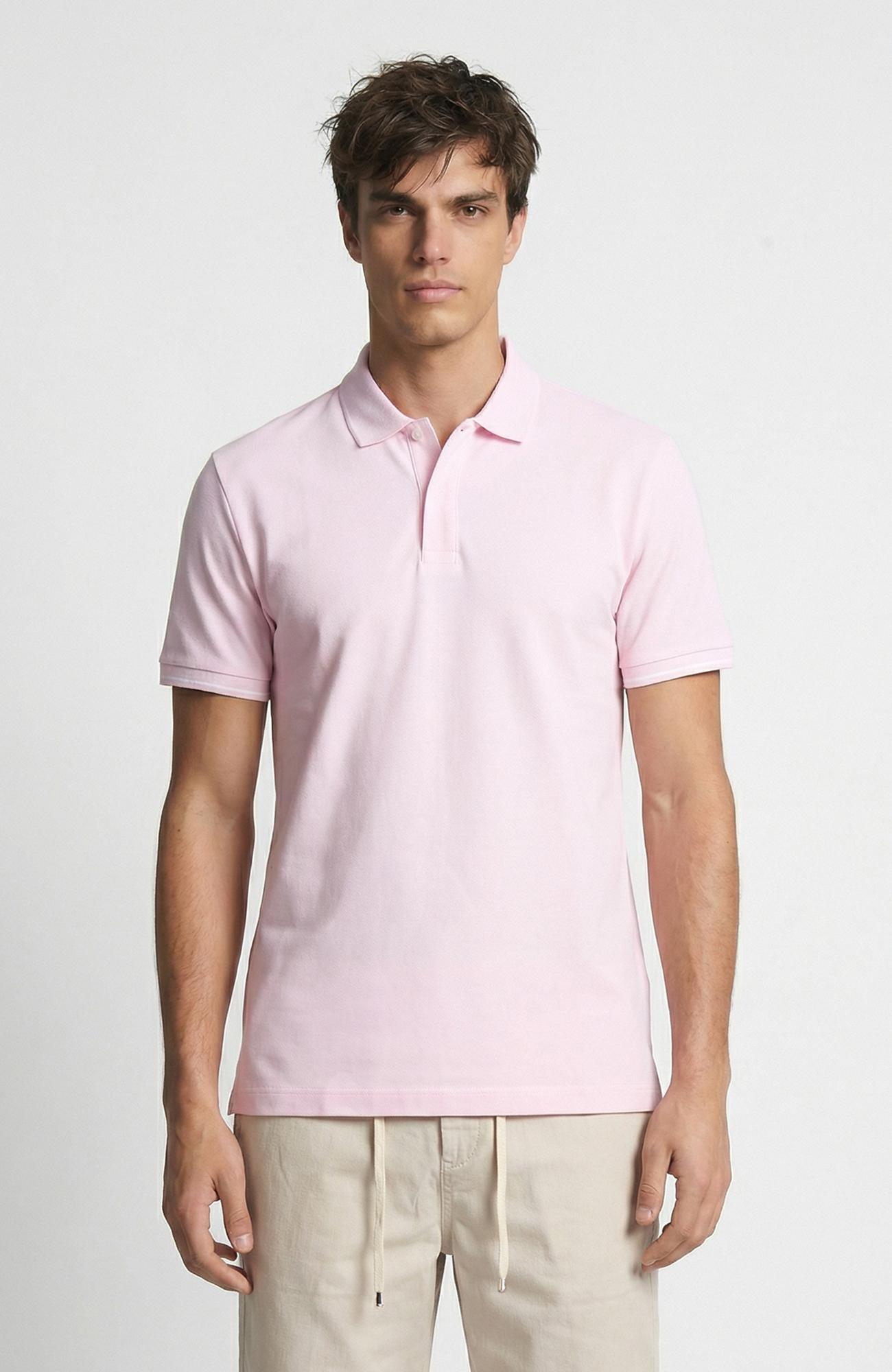 Network Erkek Pembe Polo T-Shirt