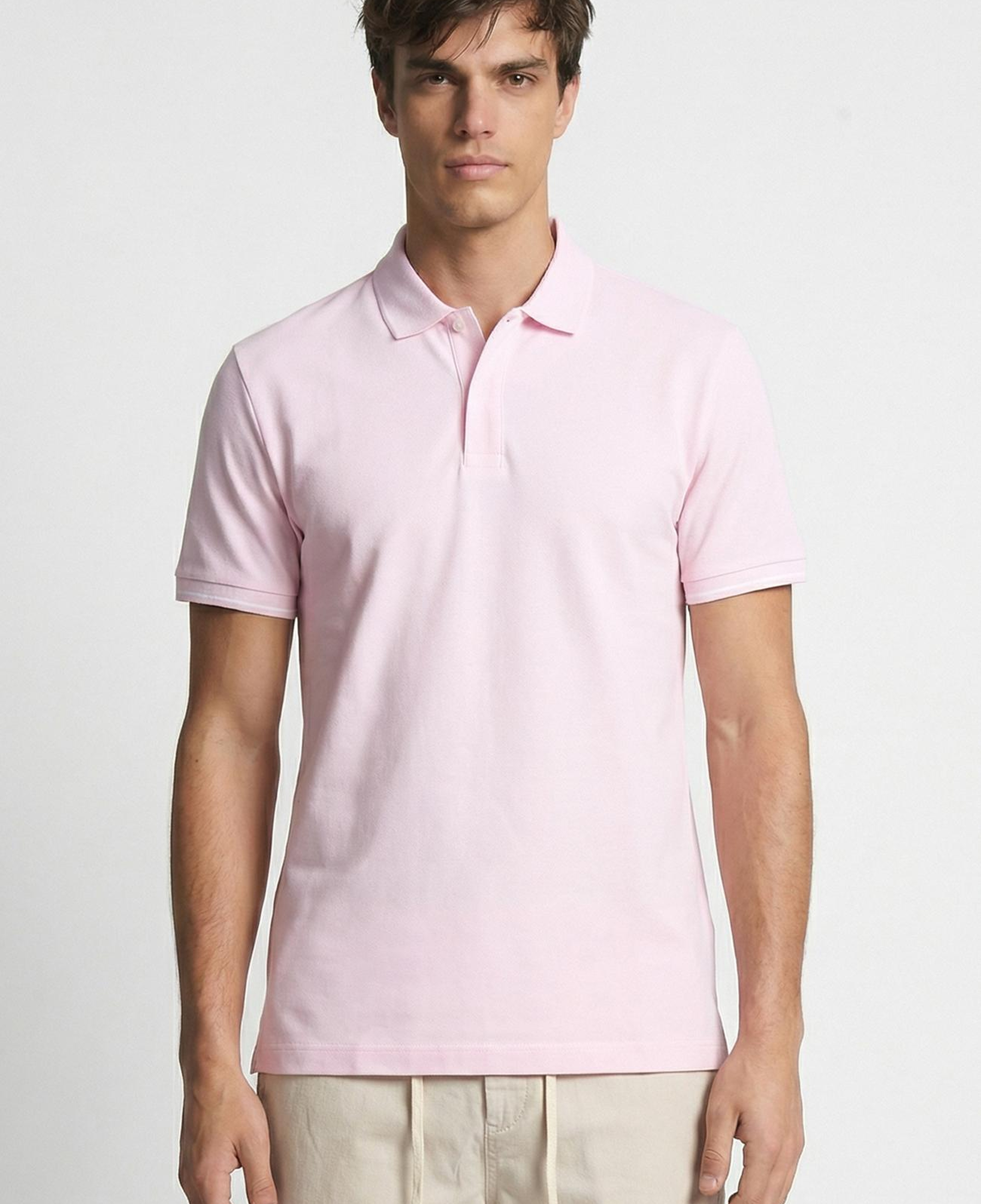 Network Erkek Pembe Polo T-Shirt
