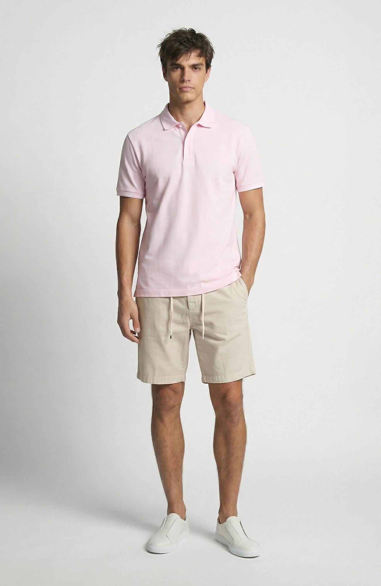 Network Erkek Pembe Polo T-Shirt