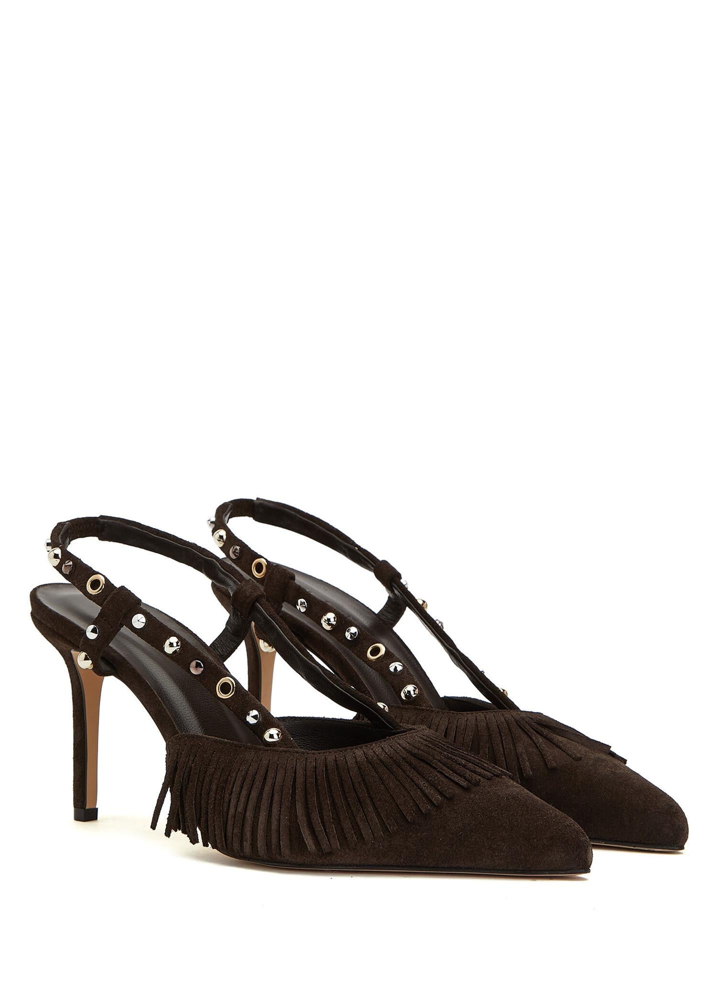 Beymen Club Kadın Kahverengi Troklu Slingback Pump