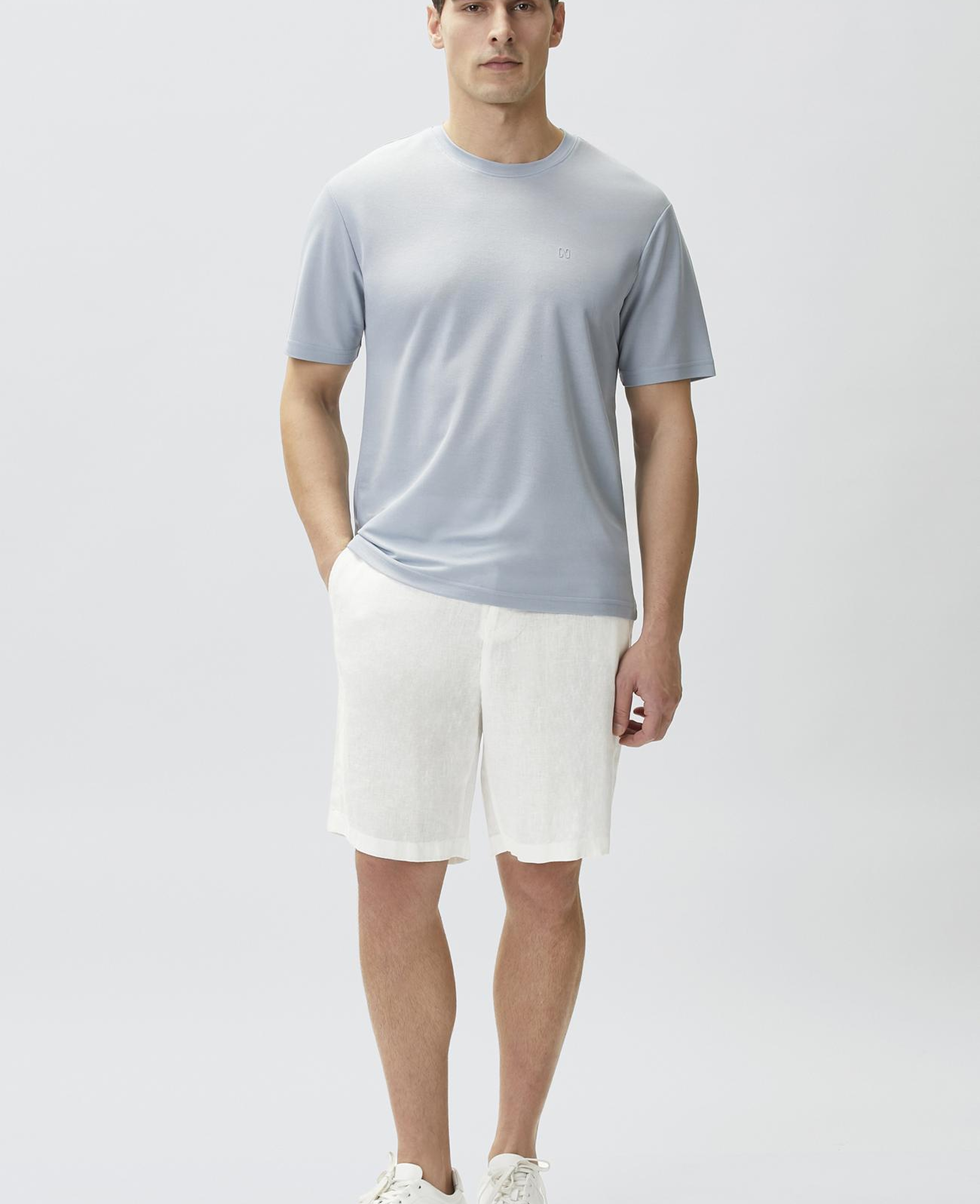 Network Erkek Comfort Fit Açık Mavi Bisiklet Yaka T-shirt