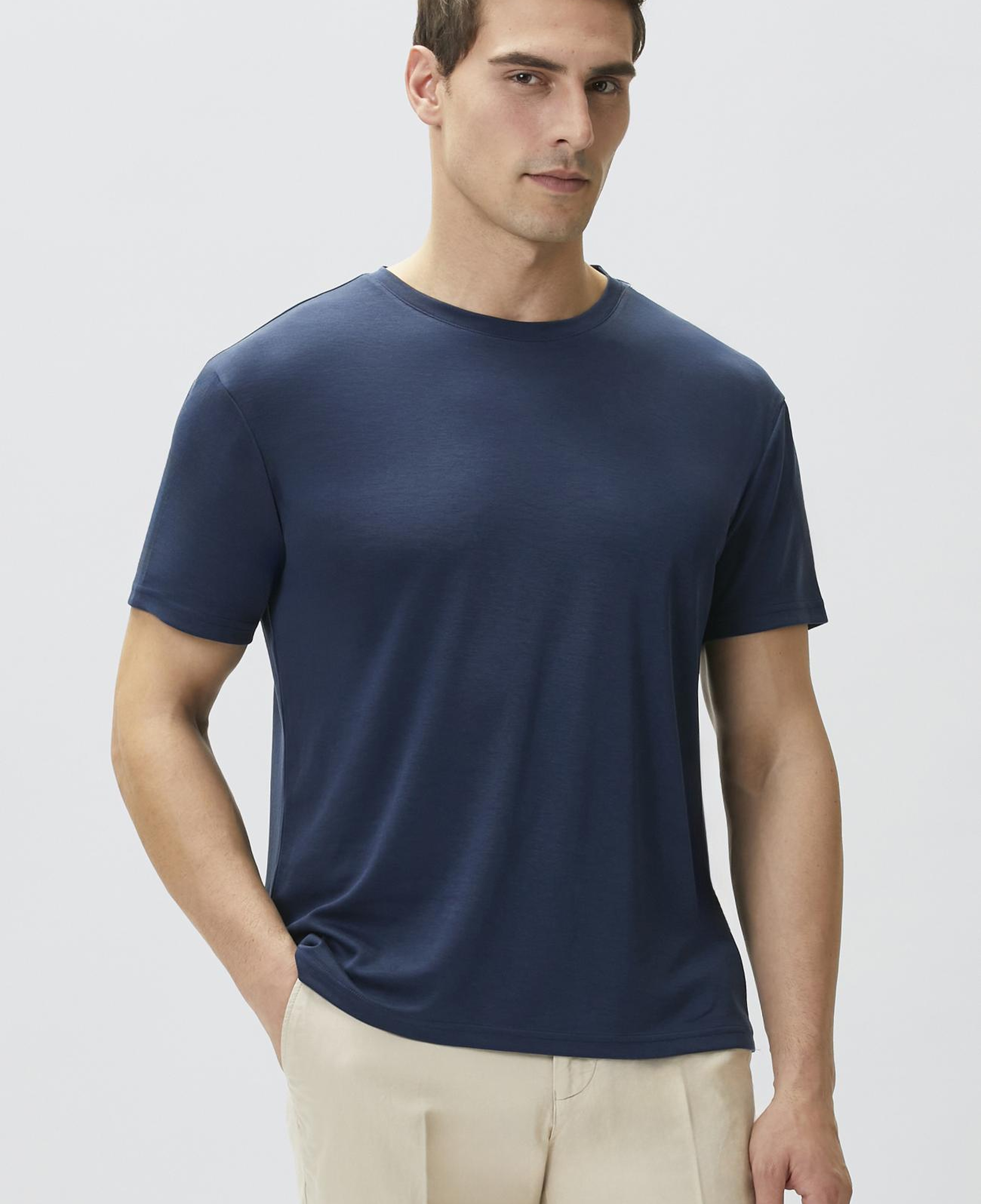 Network Erkek Lacivert Basic T-shirt