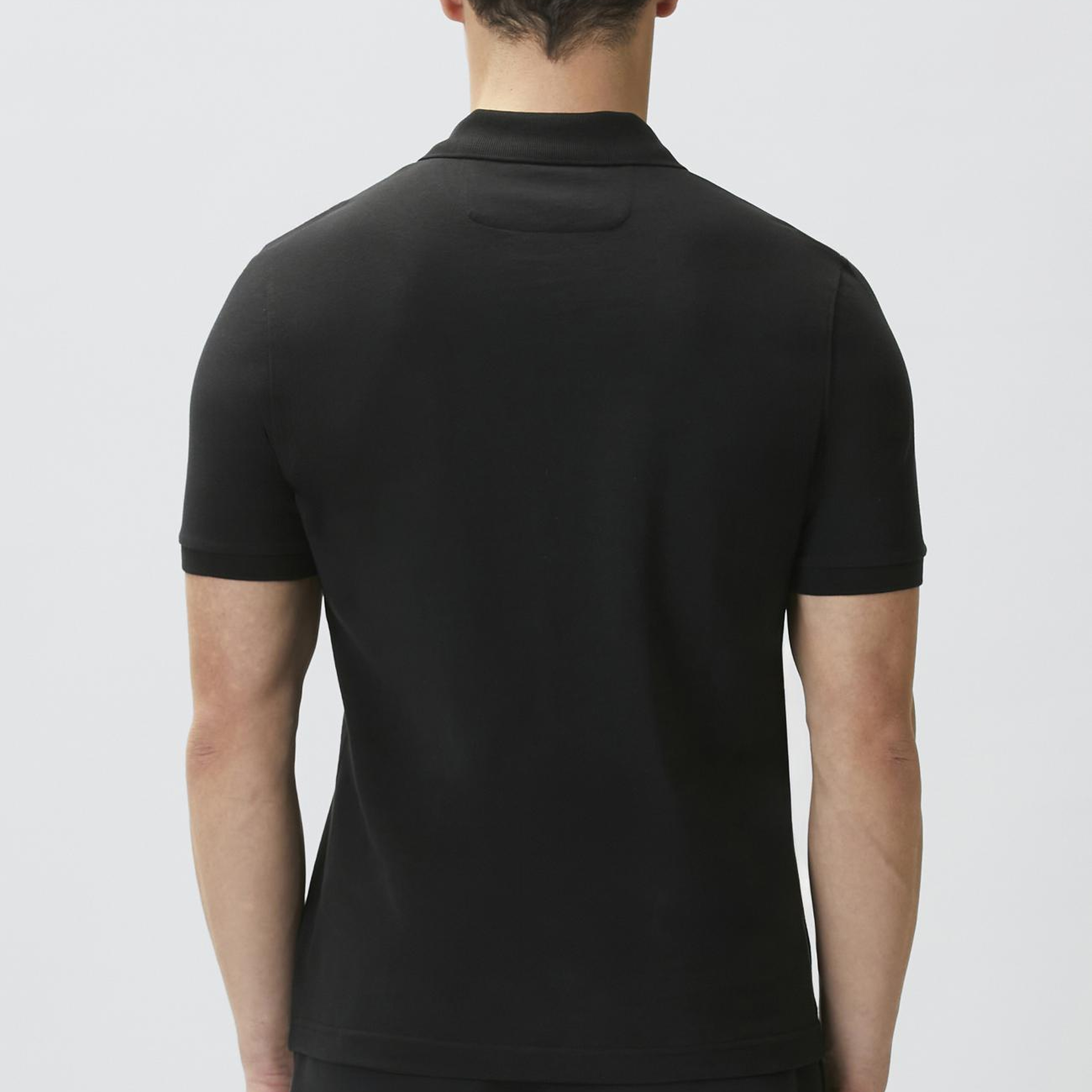 Network Erkek Siyah Süs Cep Baskı Detaylı Pike T-shirt
