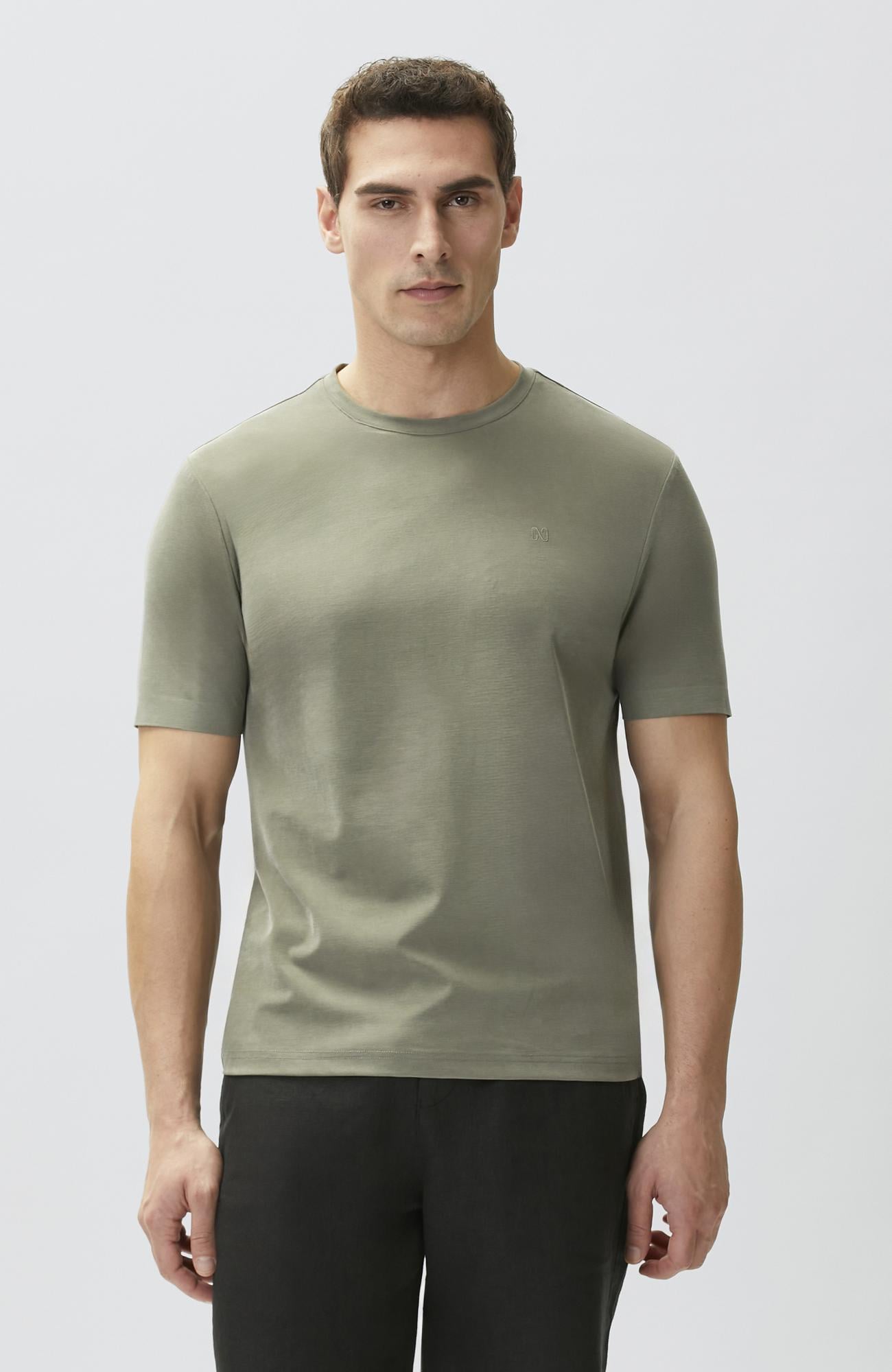Network Erkek Haki Cupro Teknik T-shirt