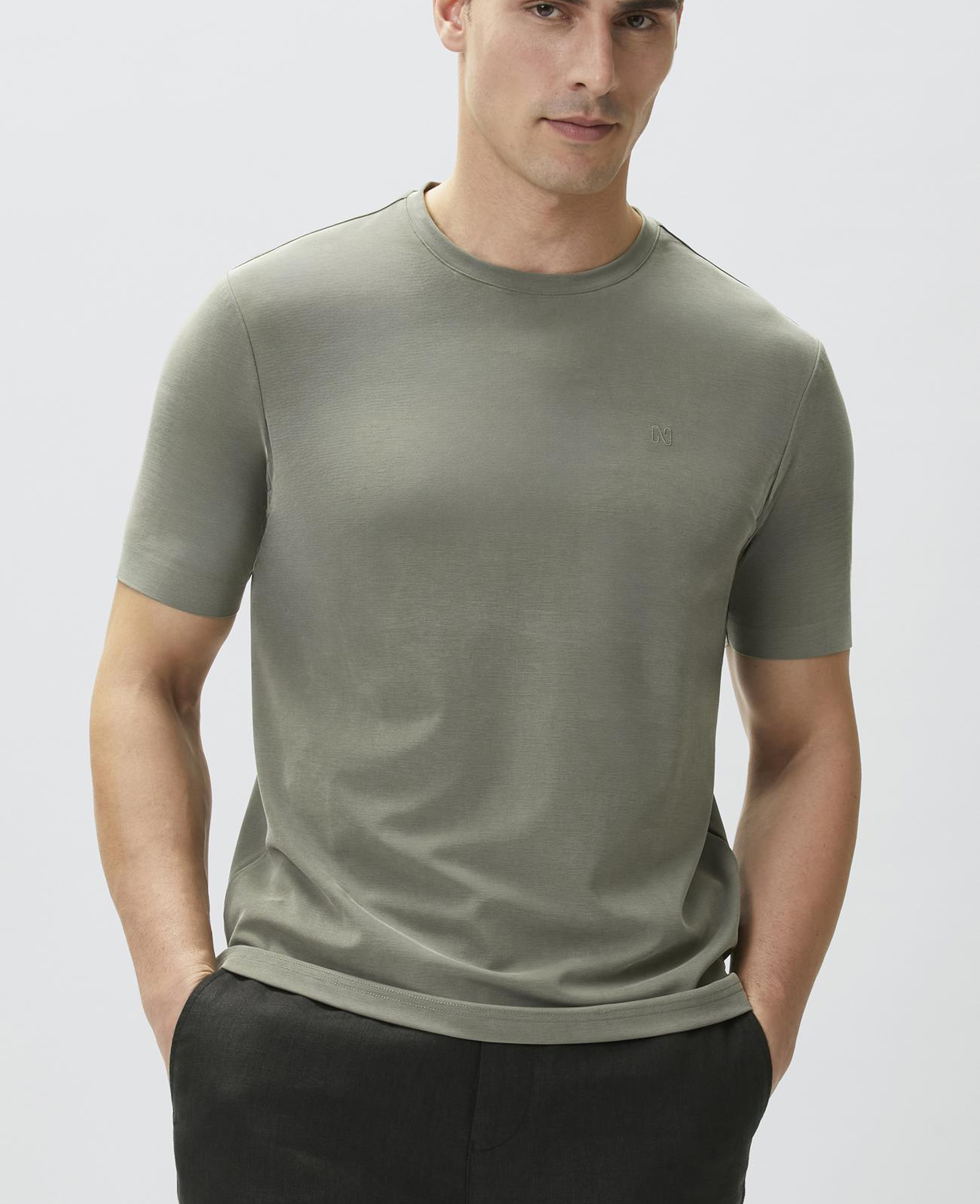 Network Erkek Haki Cupro Teknik T-shirt