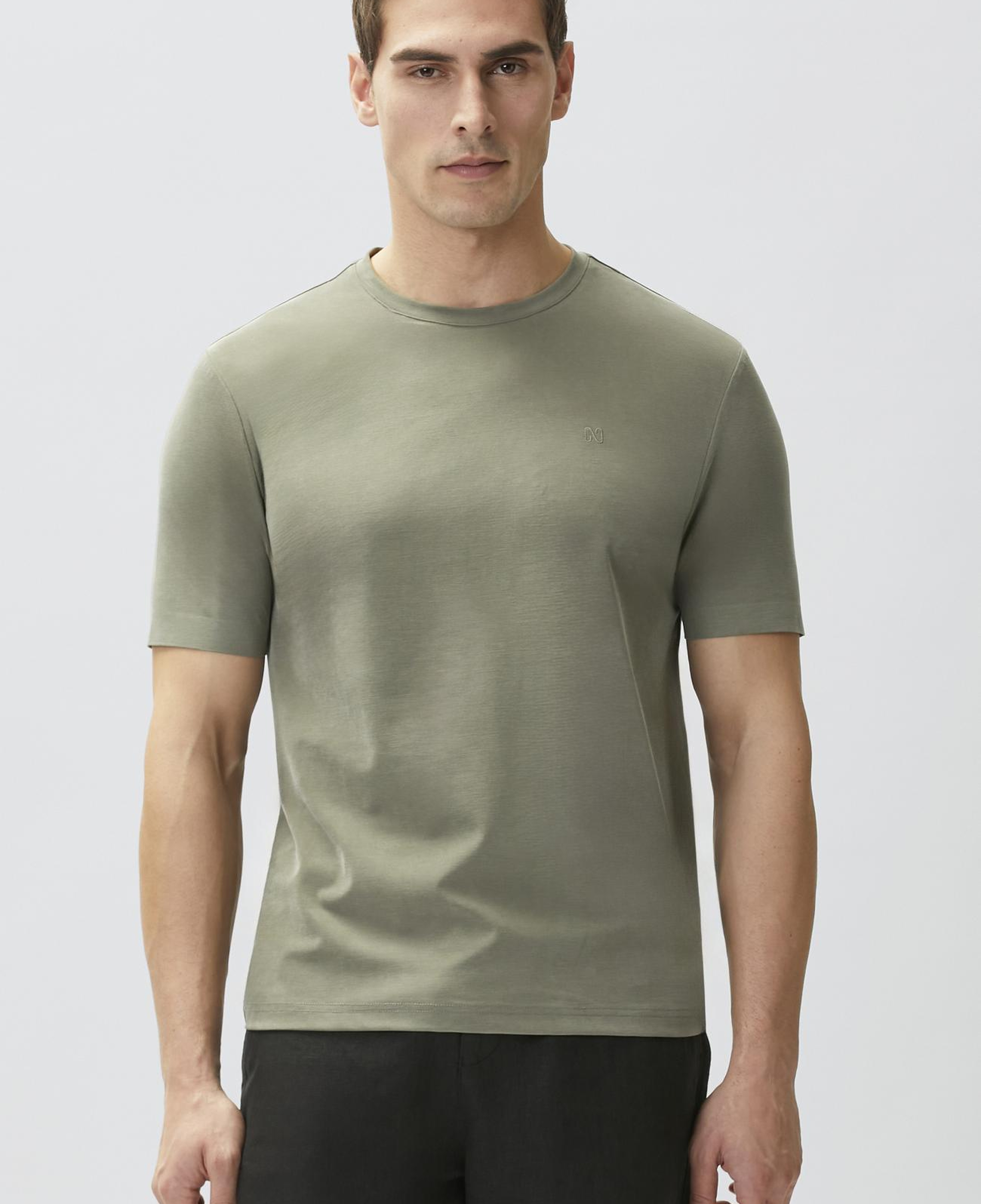 Network Erkek Haki Cupro Teknik T-shirt