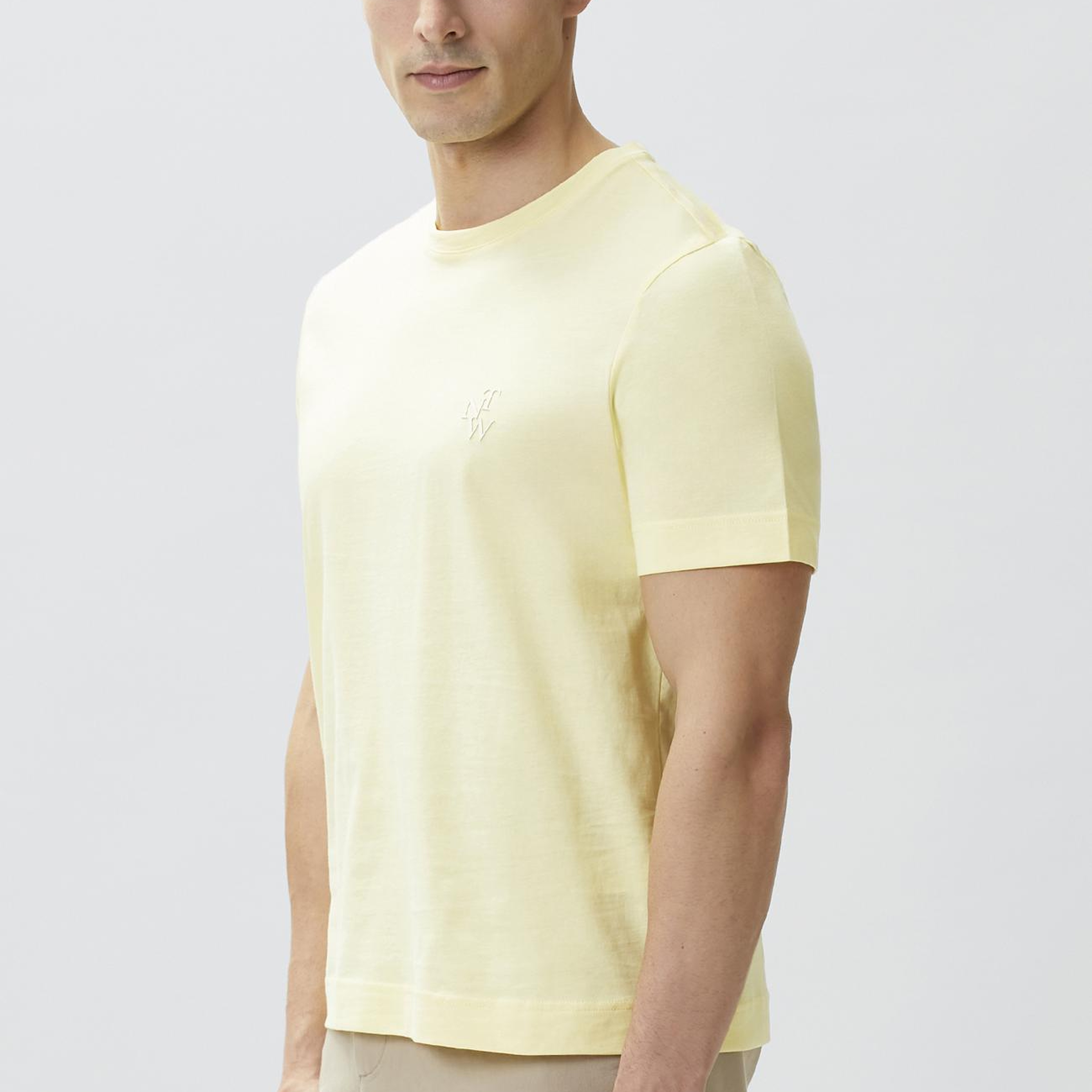 Network Erkek Comfort Fit Sarı Göğüs Baskı Detaylı T-shirt