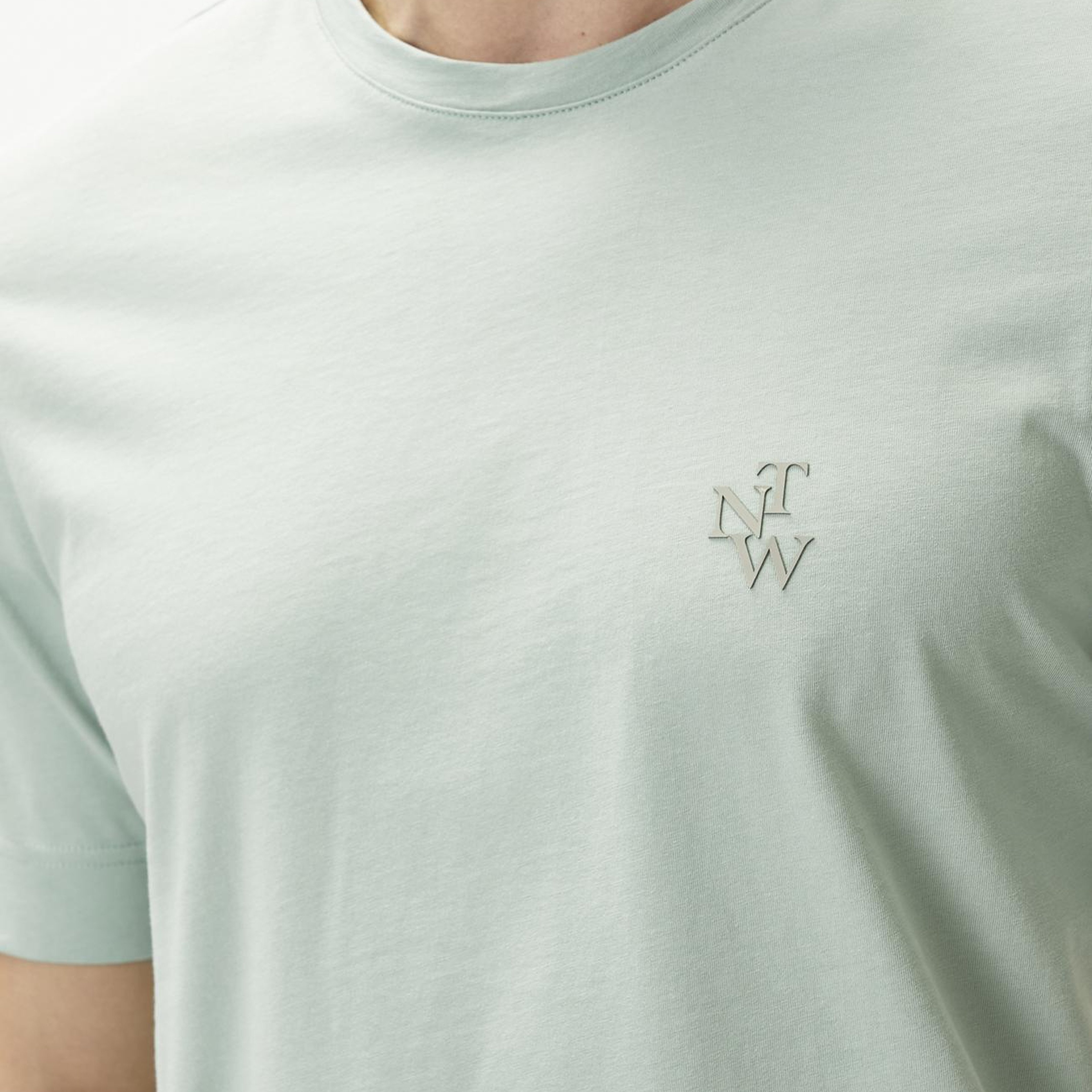 Network Erkek Comfort Fit Mint Göğüs Baskı Detaylı T-shirt