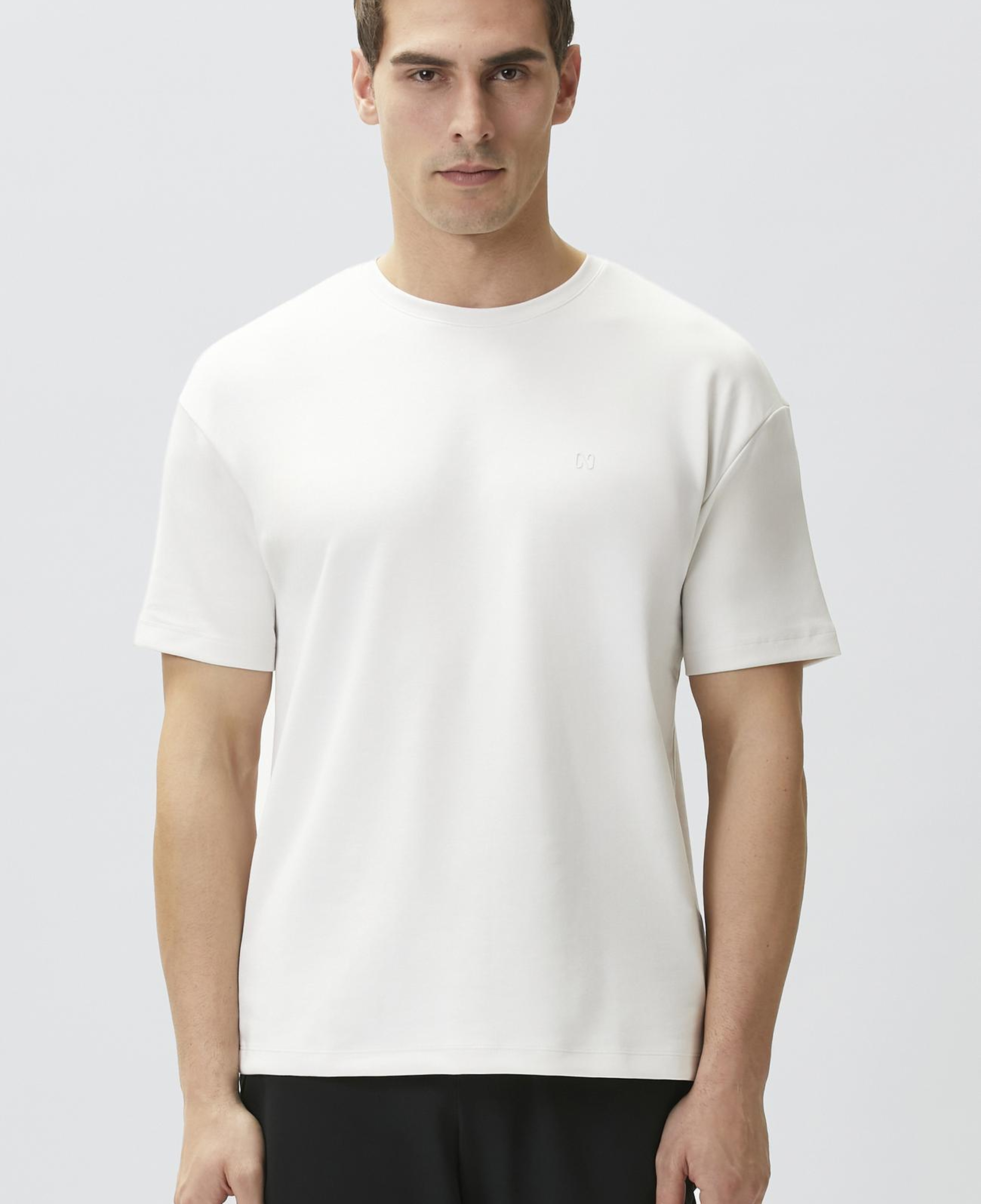 Network Erkek Comfort Fit Basic Kırık Beyaz T-shirt