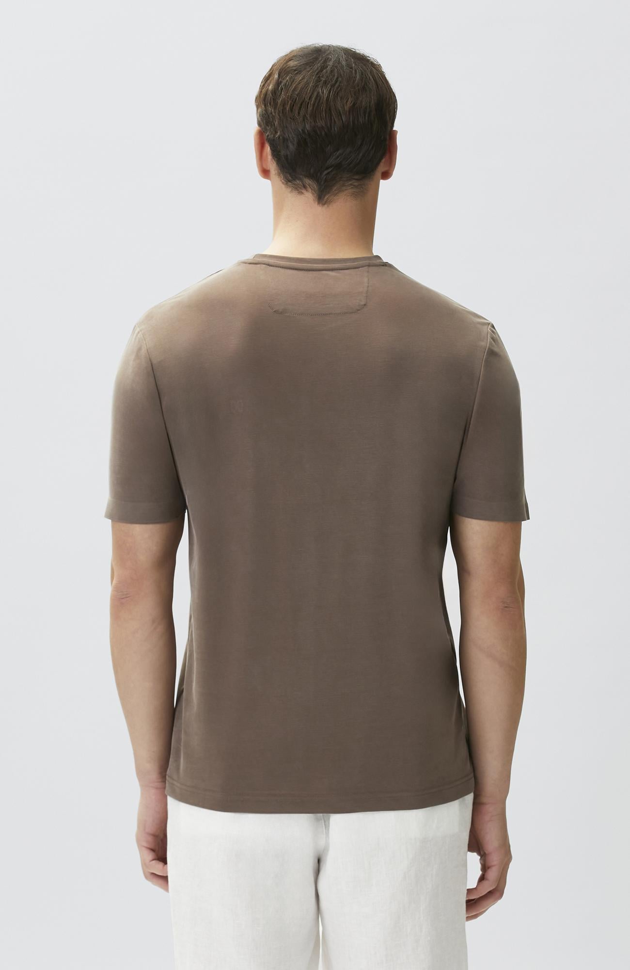 Network Erkek Kahverengi Cupro Teknik T-shirt