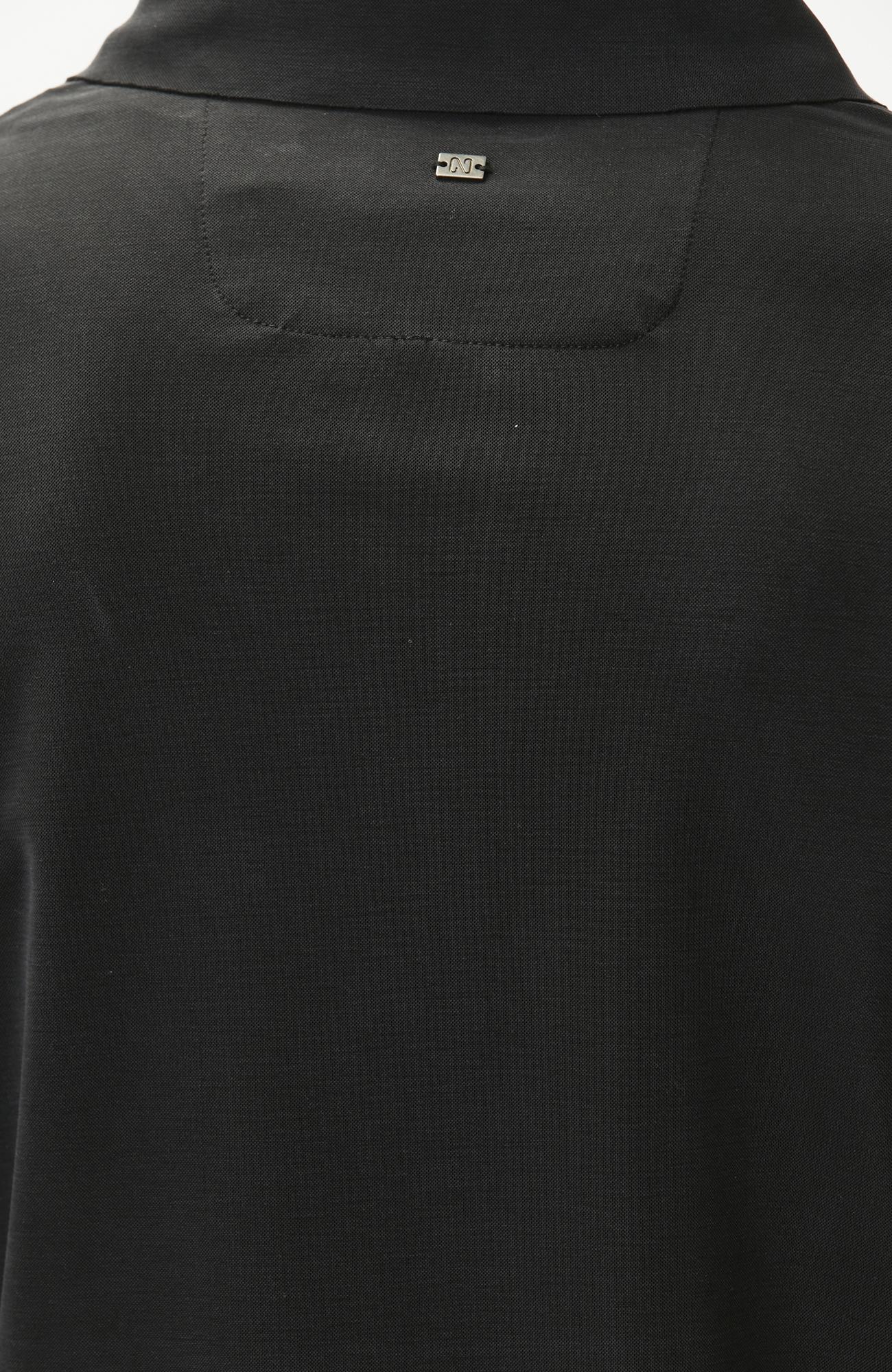Network Erkek Siyah Fermuarlı Cupro Modal T-shirt