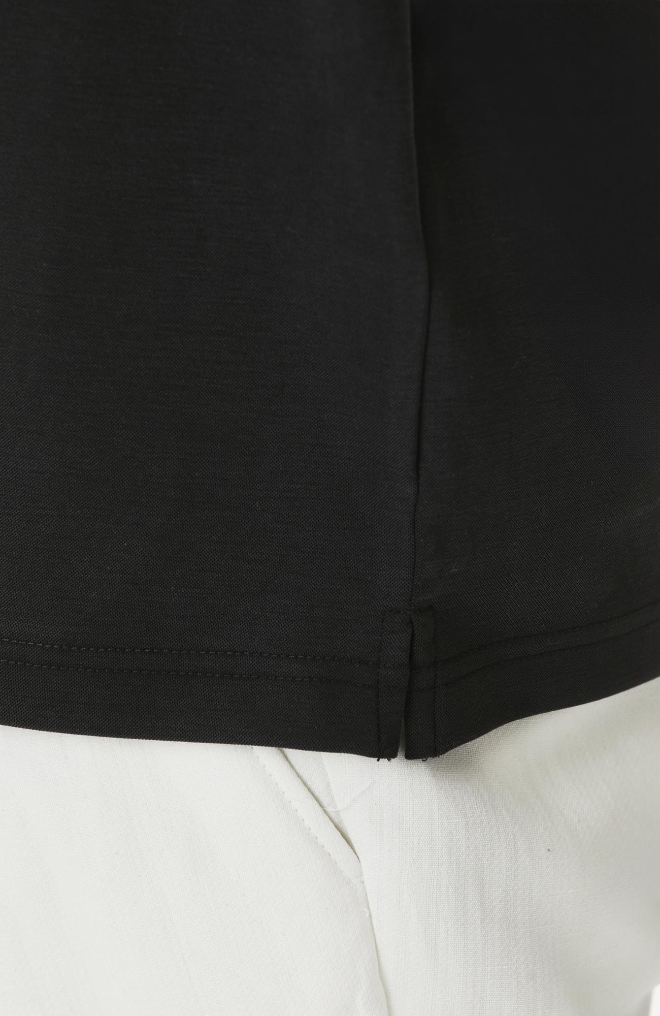 Network Erkek Siyah Fermuarlı Cupro Modal T-shirt